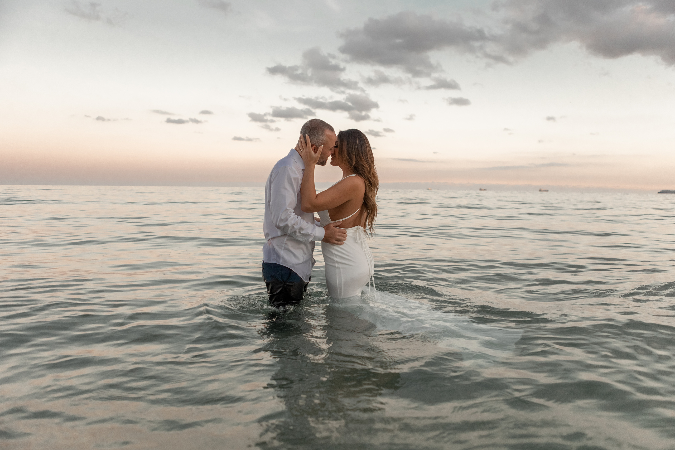 Sunset on the beach. My name is Kate and I am family and wedding photographer