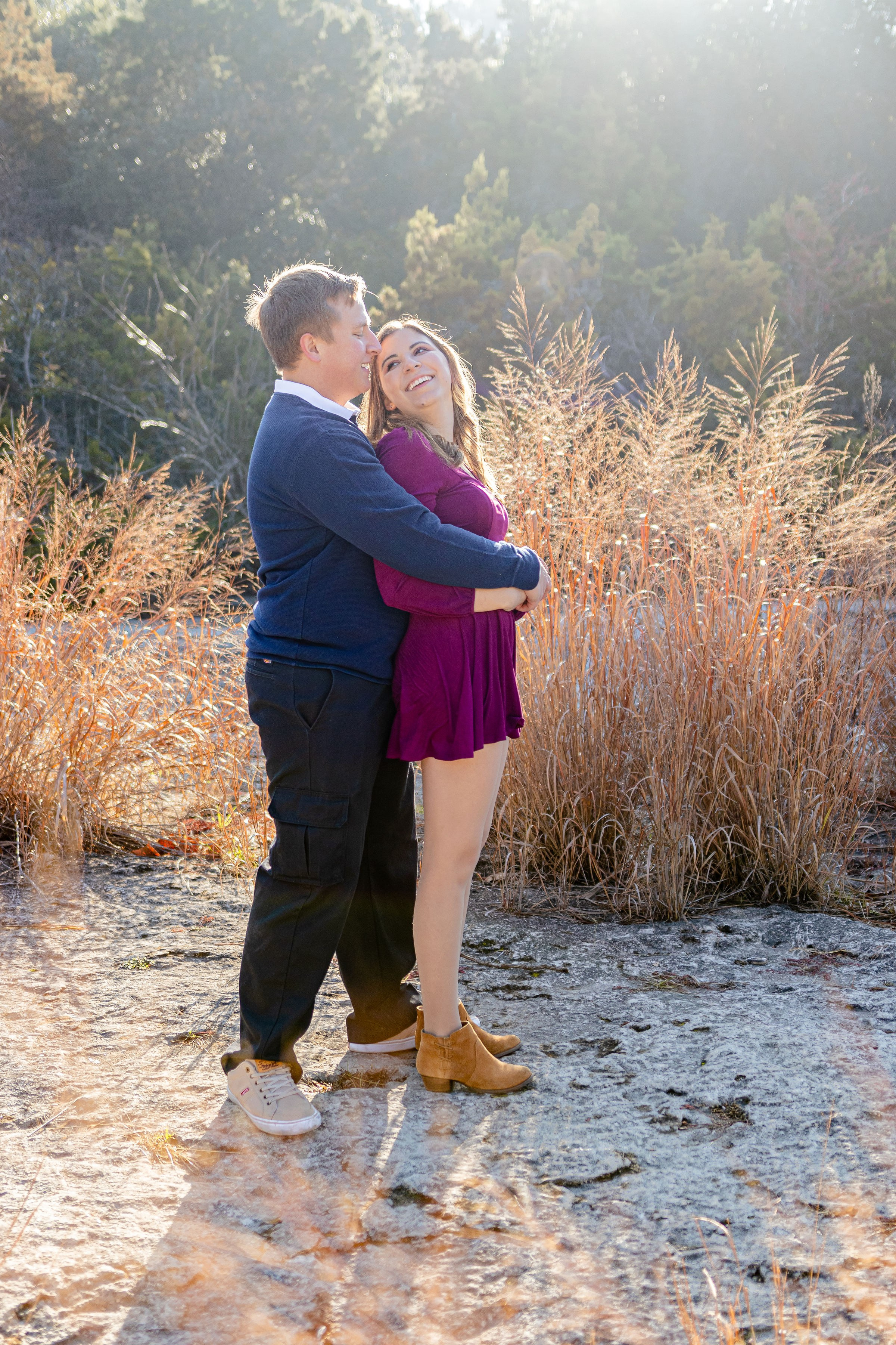 Pamela and Tyler’s engagement photoshoot at the Greenbelt Flats in Austin