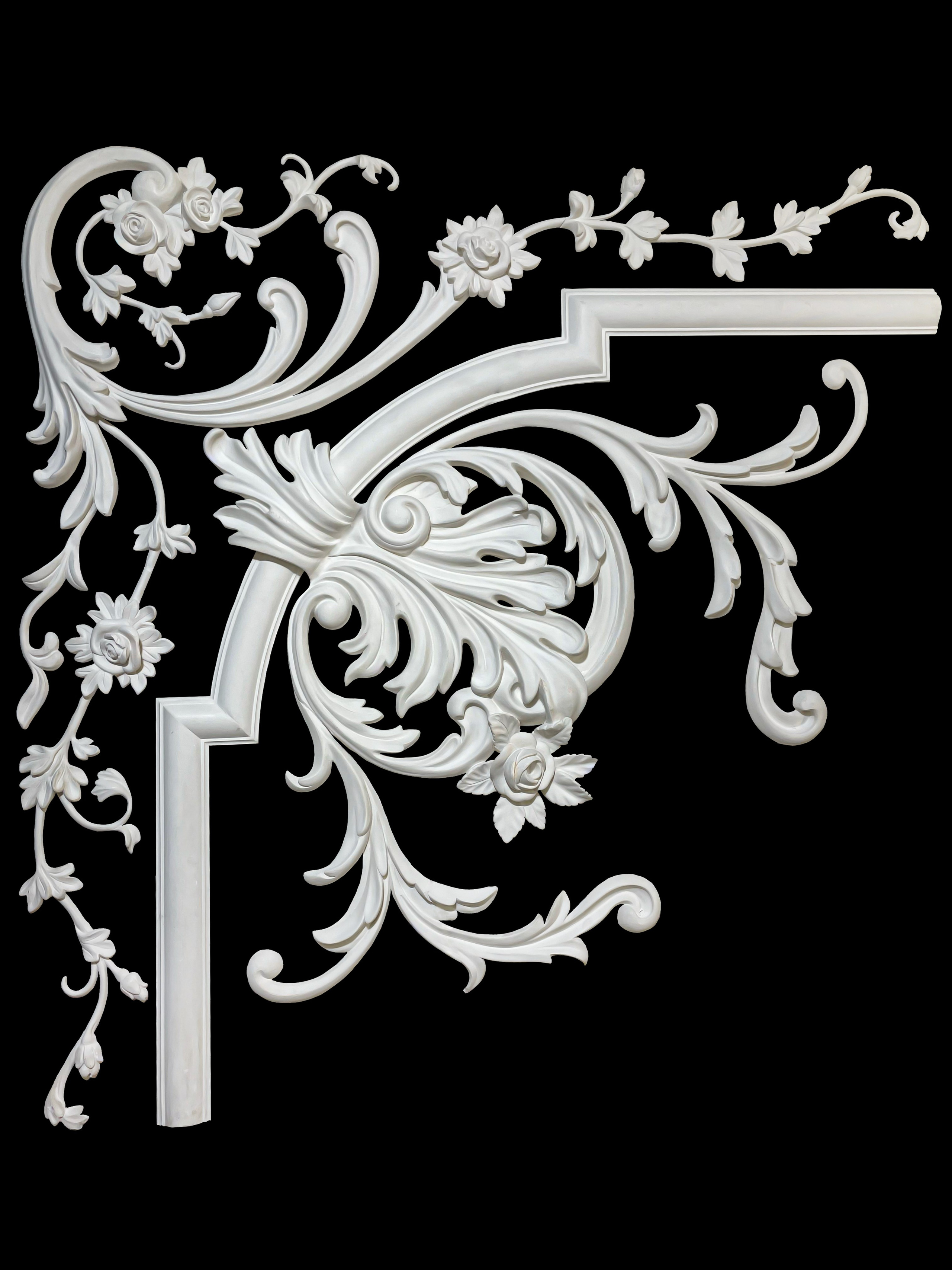 Corners. Plaster molding