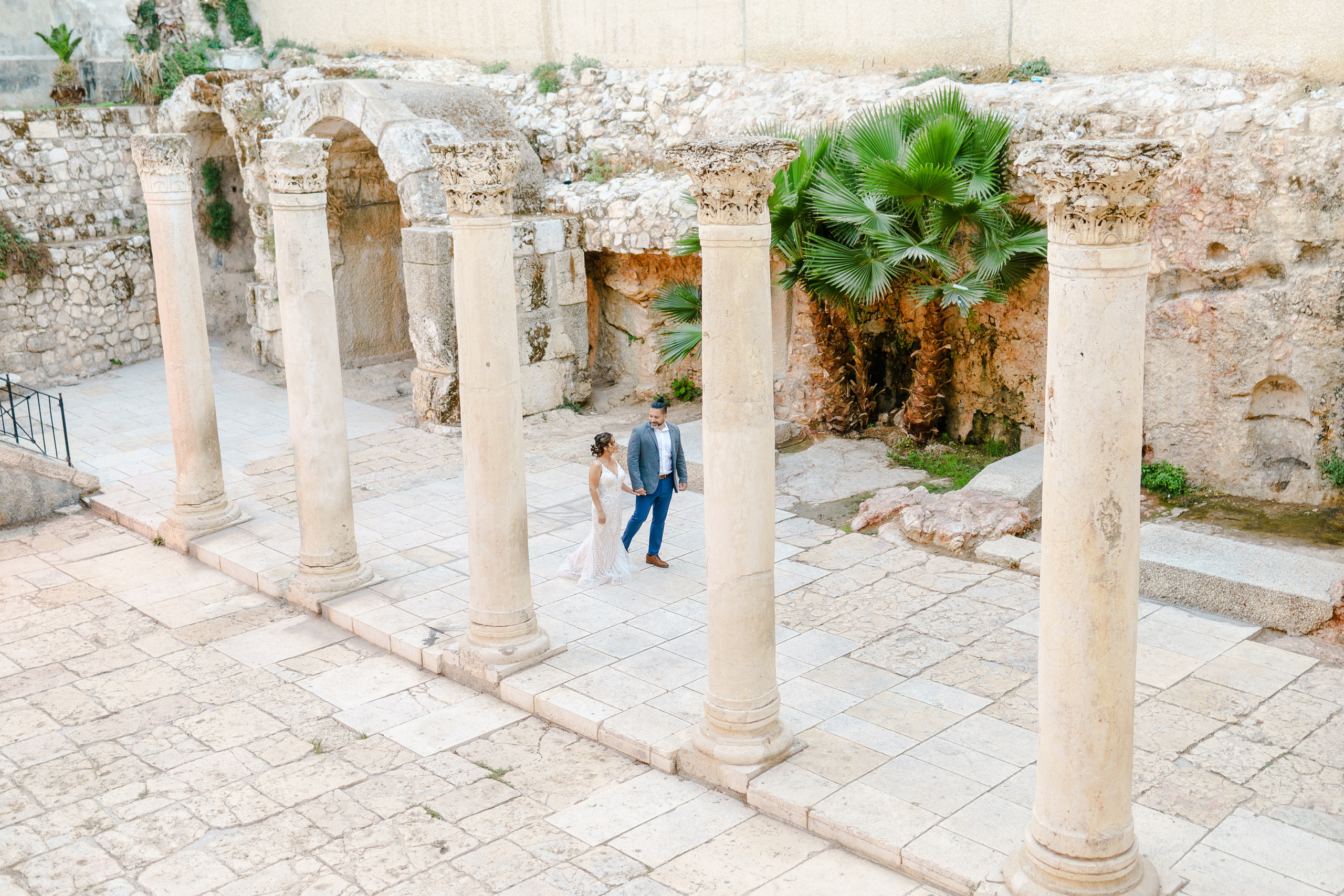 Свадебная прогулка в Иерусалиме, Розмари и Ортега. Фотограф и видеограф в Португалии