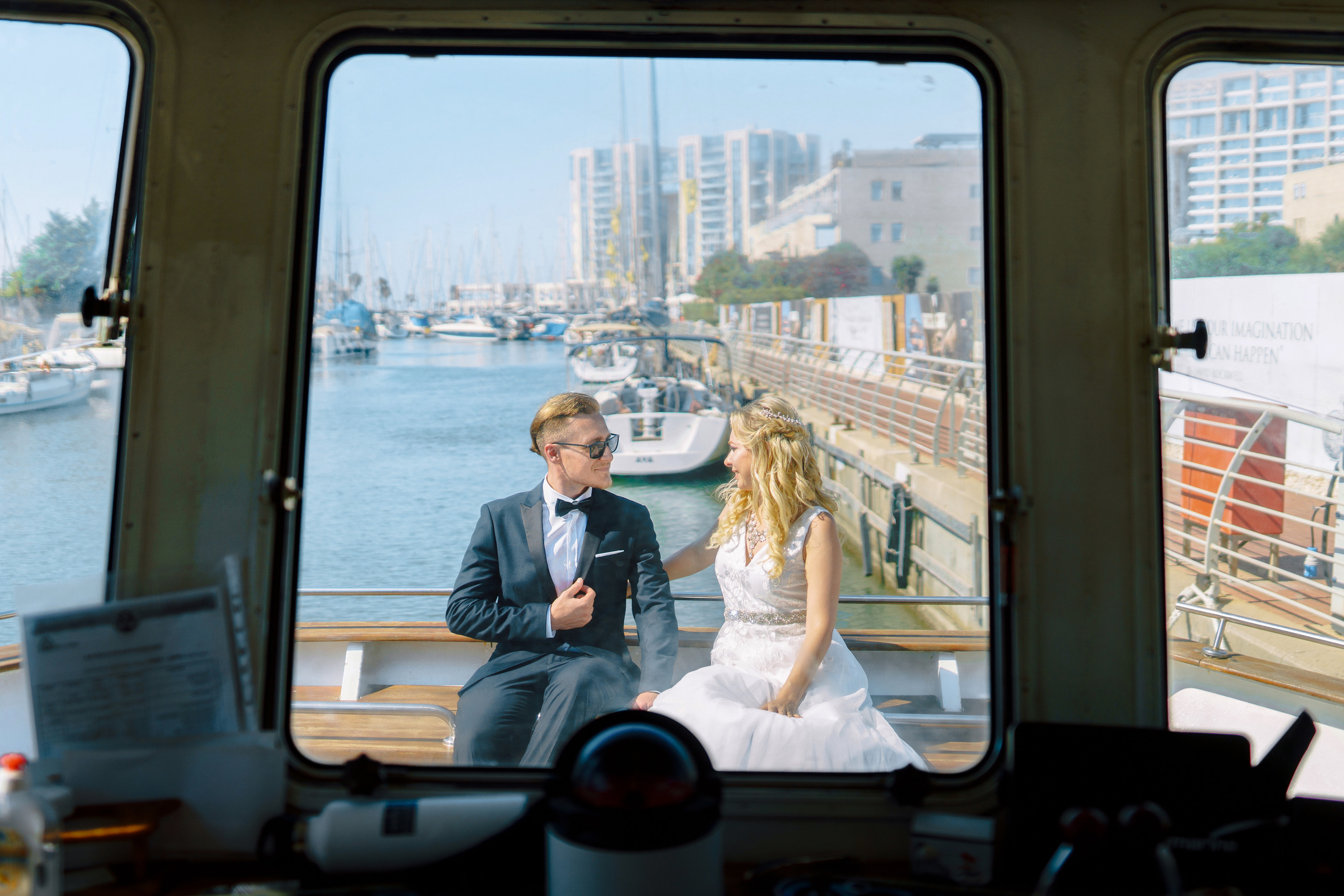 Wedding on a yacht in Herzliya, Alexander & Yelena. Porto Travel Photographer | Couples & Vacation Photos in Portugal — WePortugal