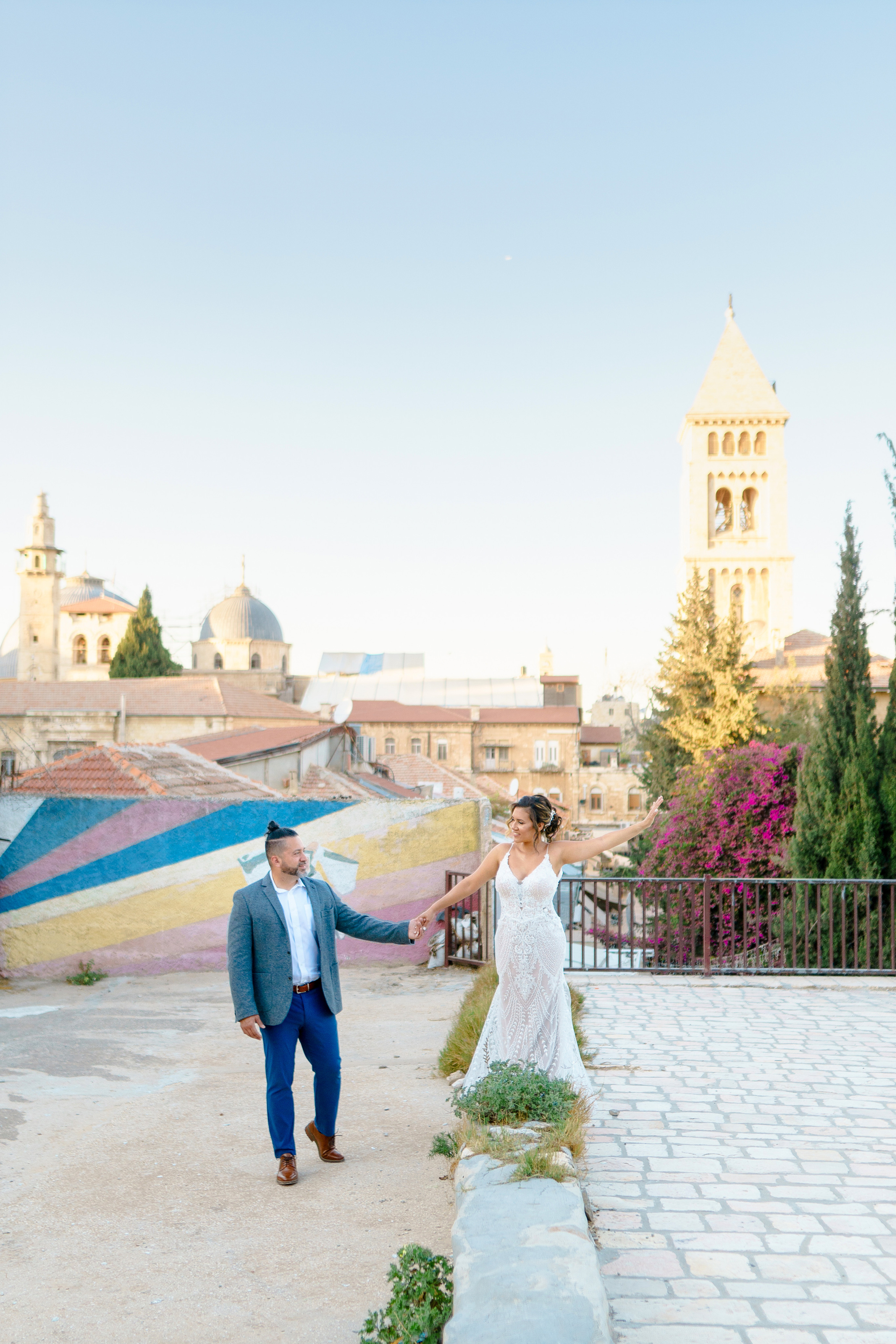 Свадебная прогулка в Иерусалиме, Розмари и Ортега. Фотограф и видеограф в Португалии