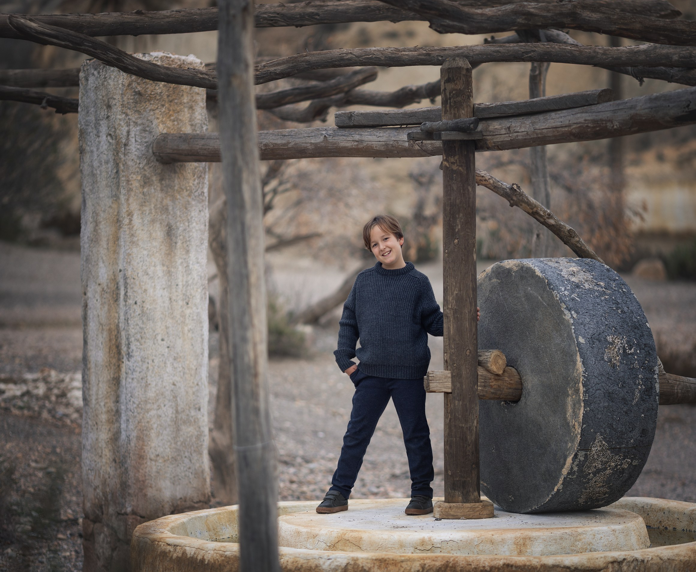 Fotosesion de mis hijos con su gato Boris. Fotógrafo Almeria. Swetlana Ushakova