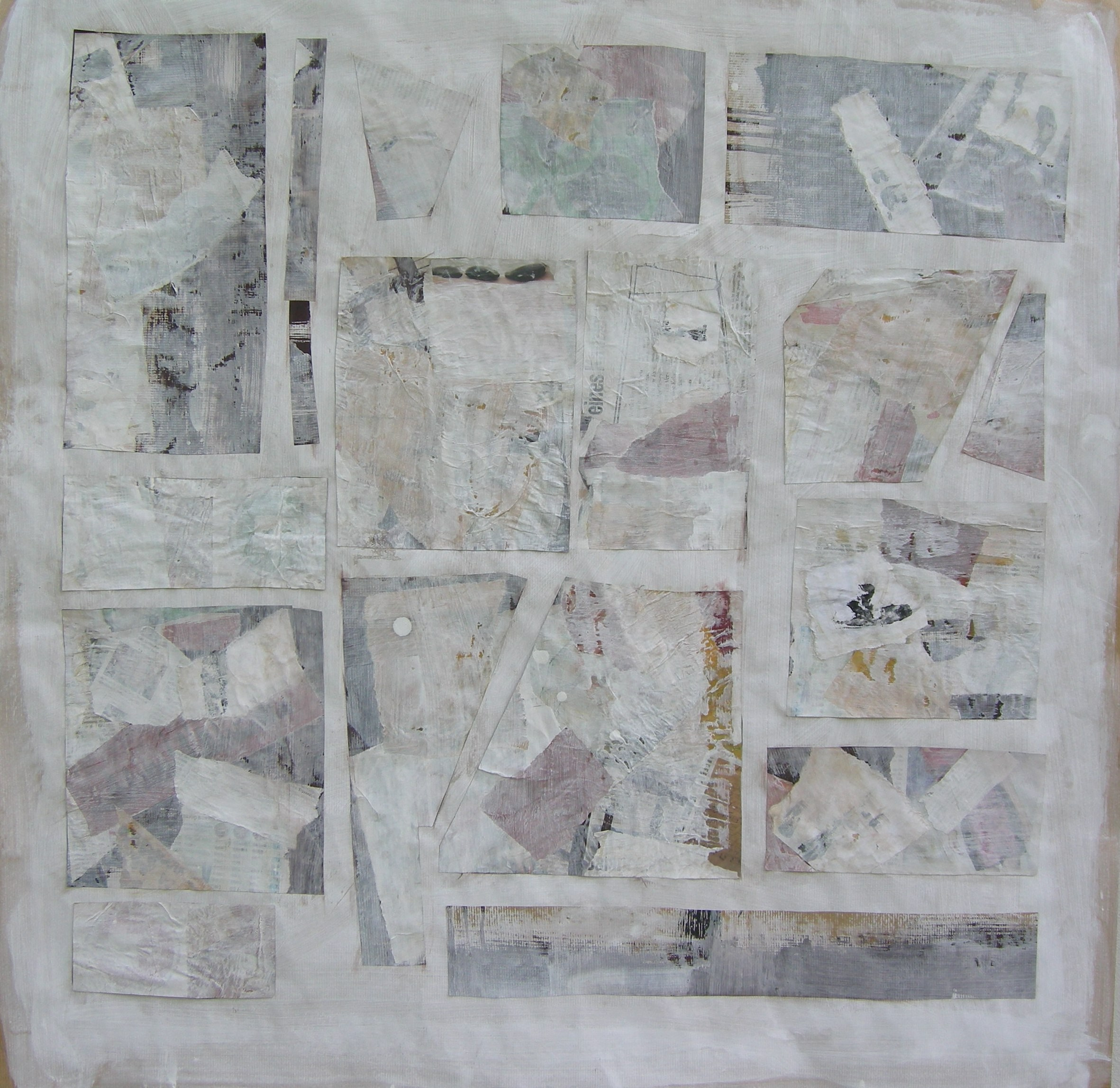 O.T. 2010 - zirka 100x100                                                            Papier auf Holzplatten aufgezogen