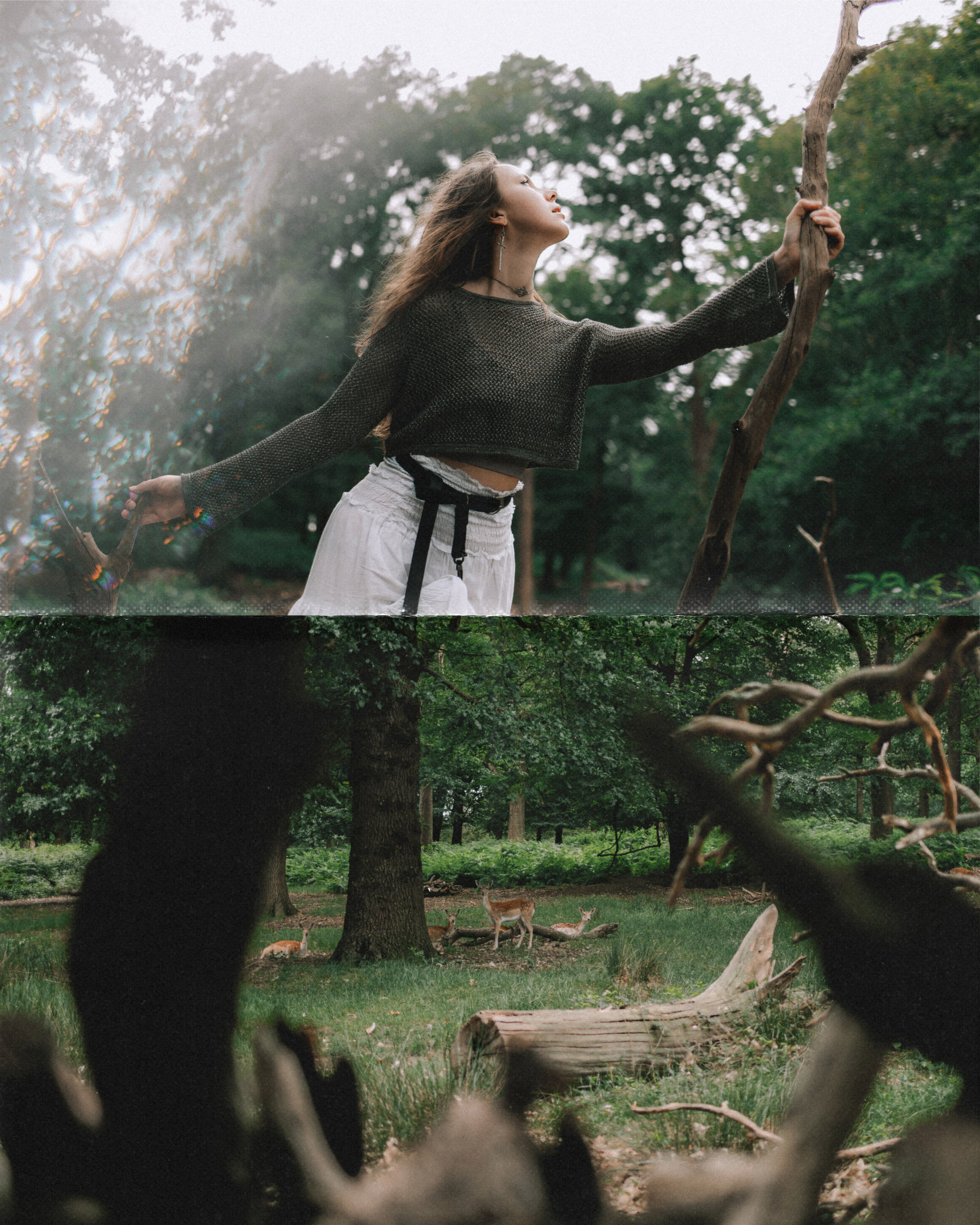 Moody Forest Princess Warrior Photoshoot. Moth & Moss Photography