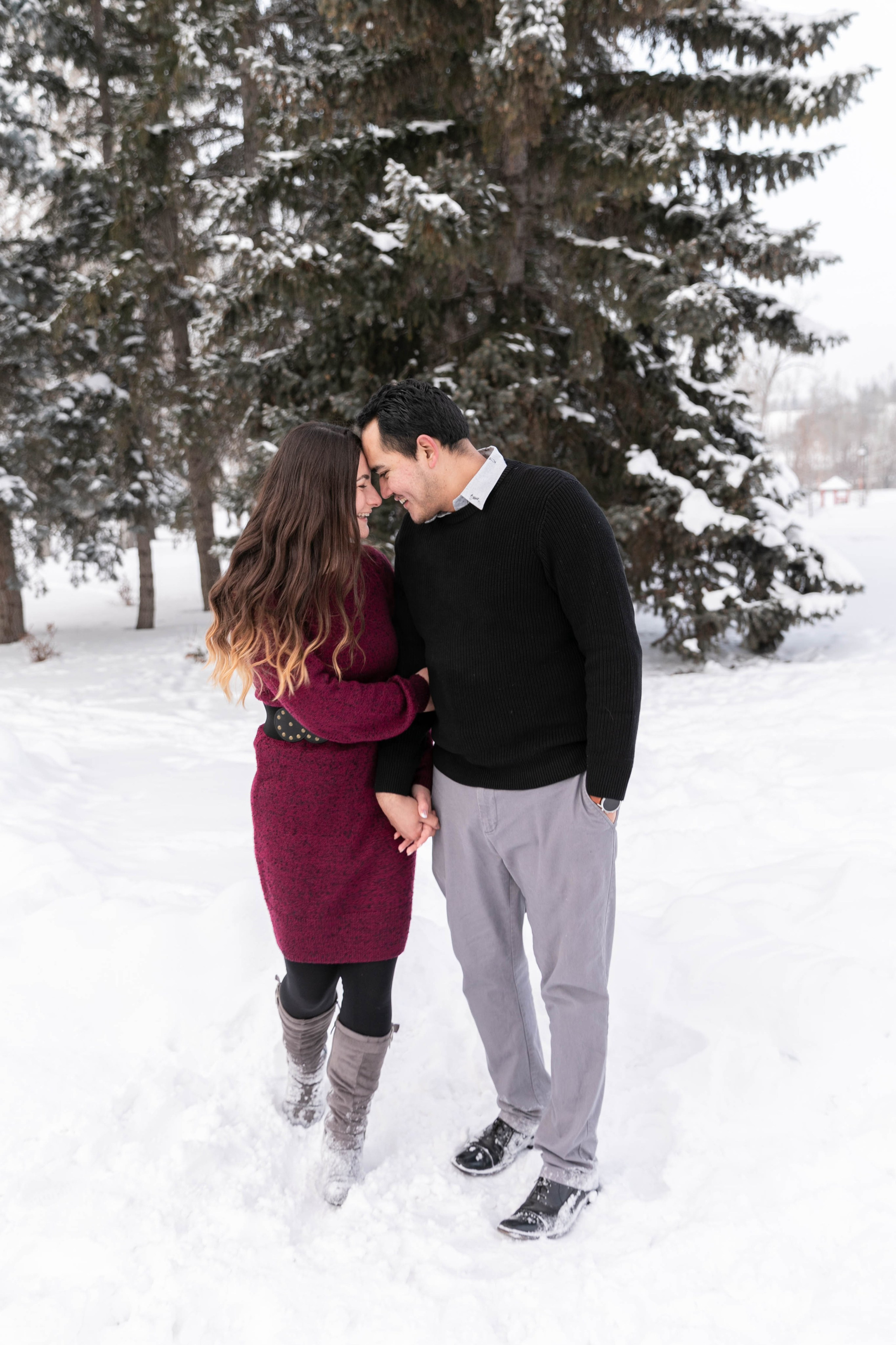 Iván & Andrada — Princes Island Engagement. Fotografía accesible en Calgary