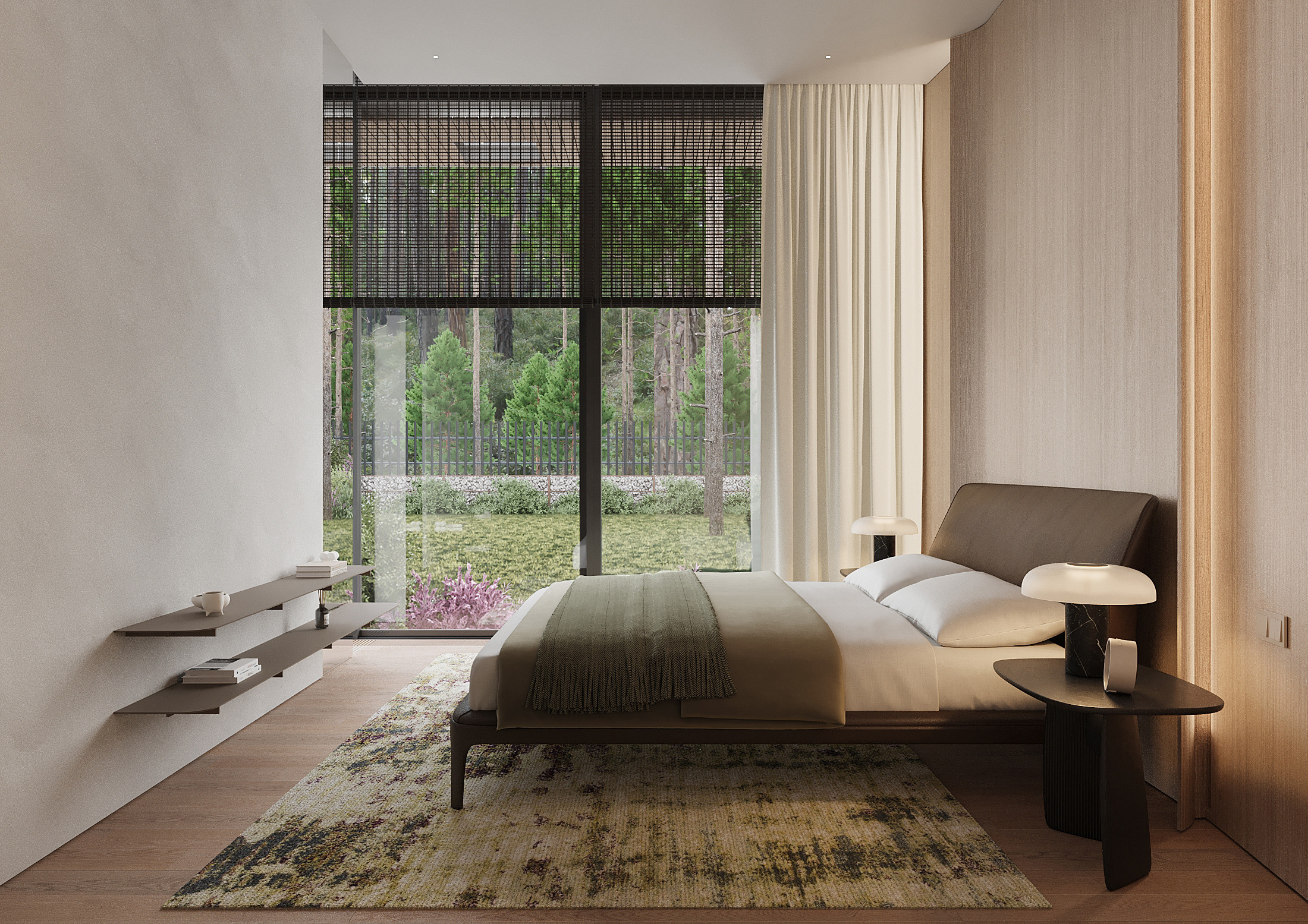 Repino house | Guest suite. Interior and object 3D visualization