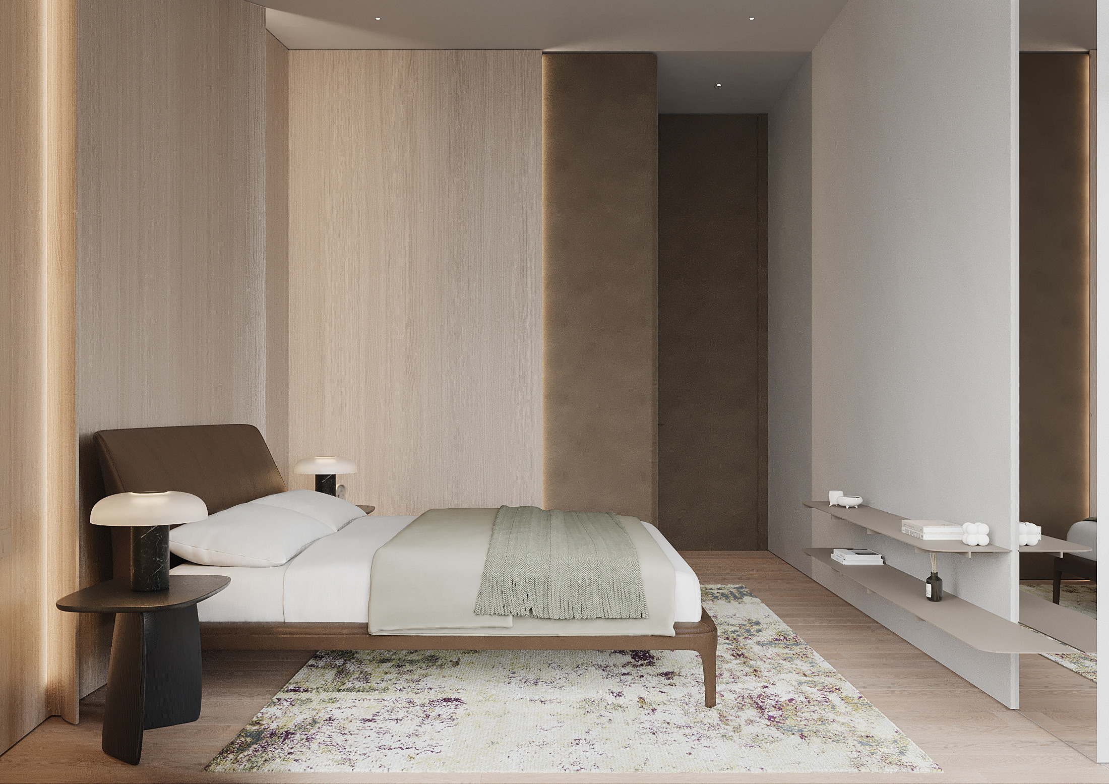 Repino house | Guest suite. Interior and object 3D visualization
