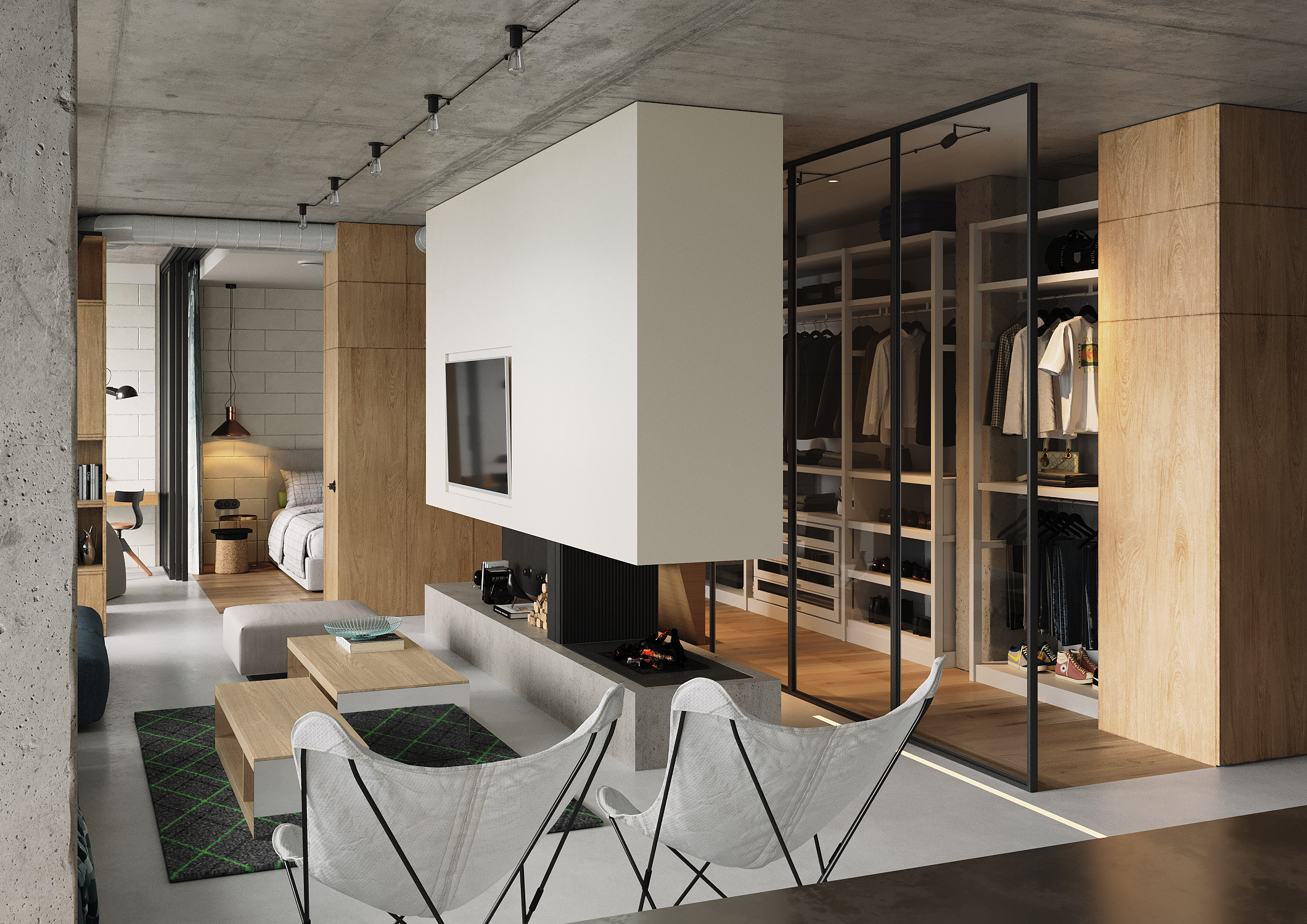 Novopecherskie Lipki Penthouse / Olha Akulova Design. Interior and object 3D visualization