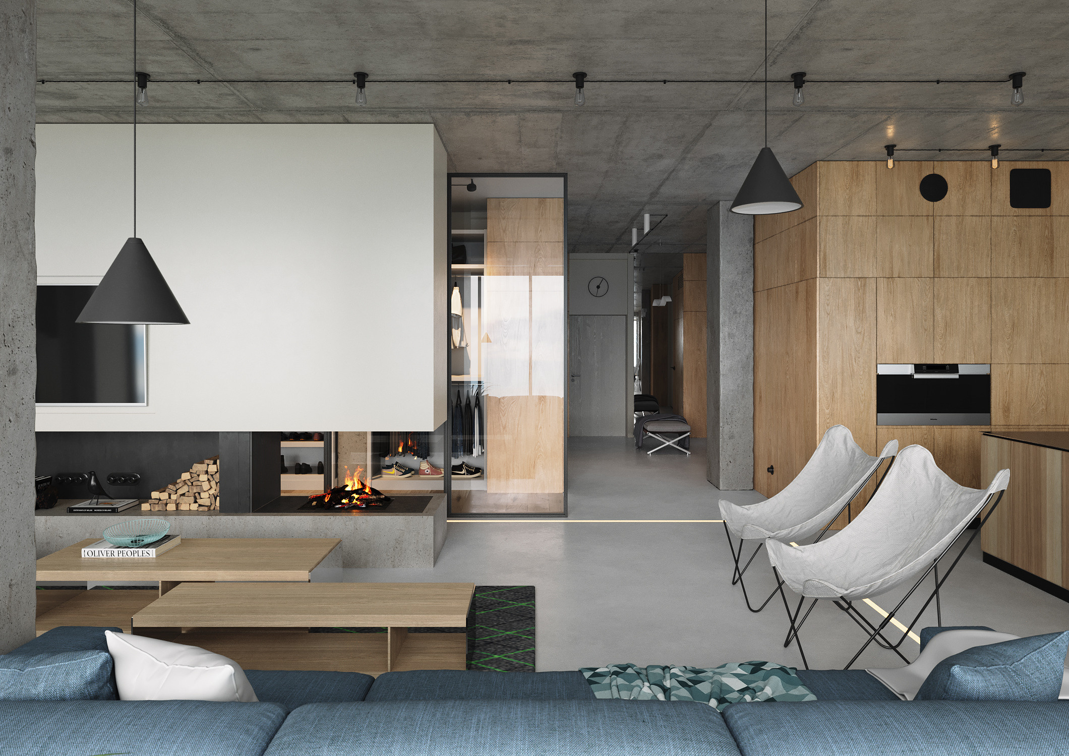 Novopecherskie Lipki Penthouse / Olha Akulova Design. Interior and object 3D visualization