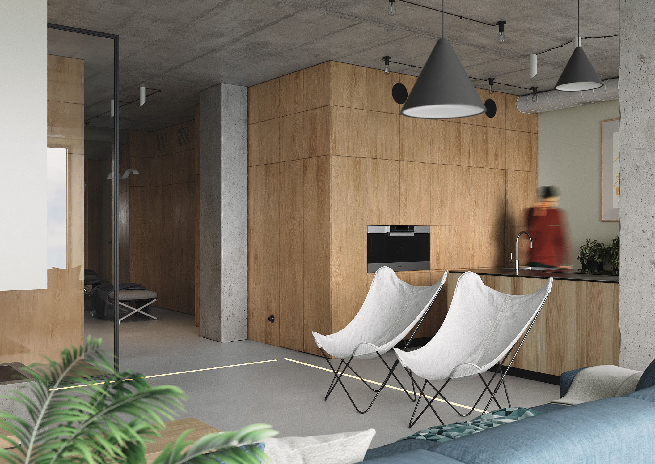 Novopecherskie Lipki Penthouse / Olha Akulova Design. Interior and object 3D visualization