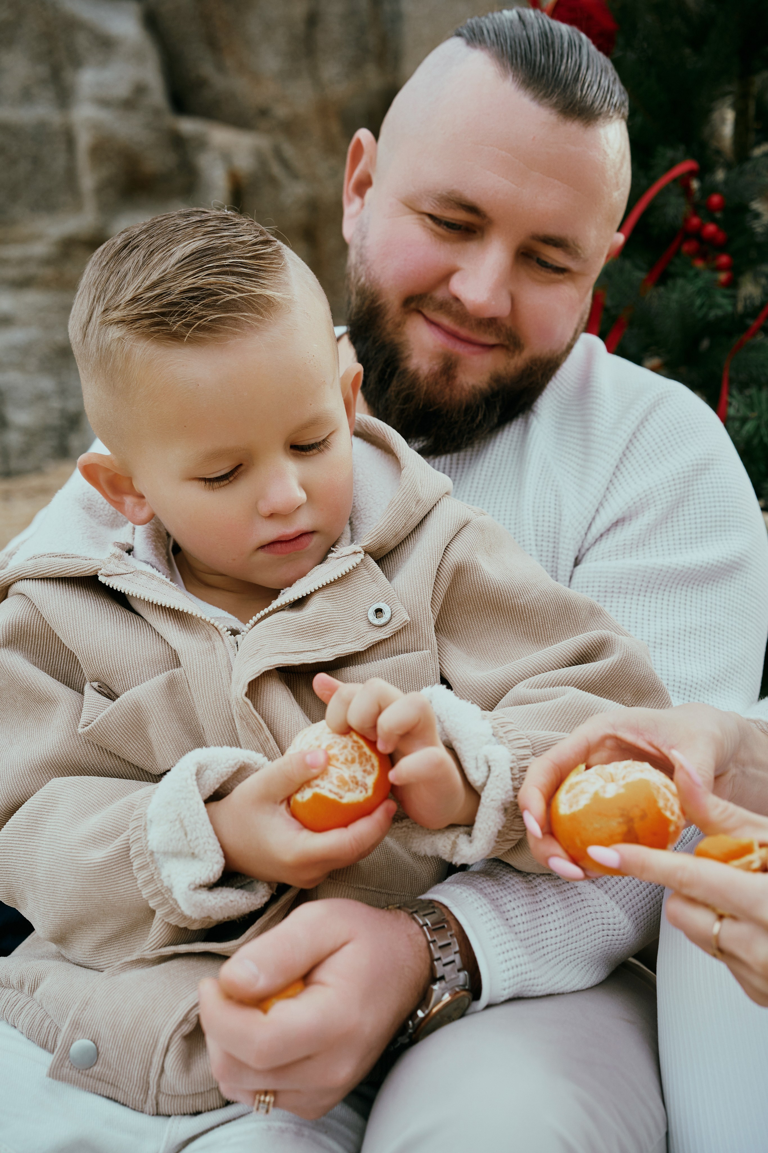 Рождество на пляже. Большая семья. Фотограф в Барселоне Жанна Захарченко