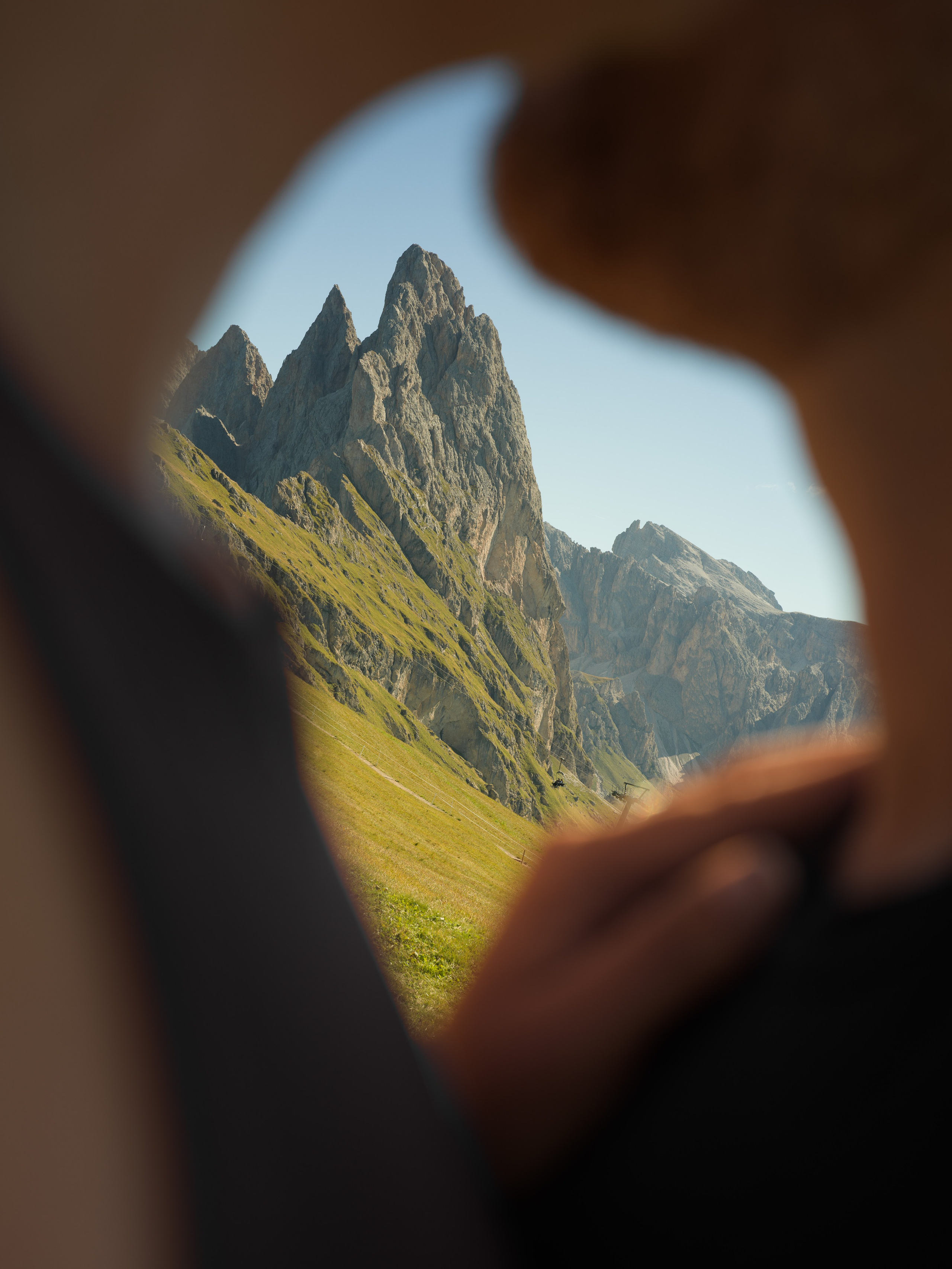 Sunrise proposal at Seceda in the Dolomites, Italy, photographed by a professional Dolomites proposal photographer.
