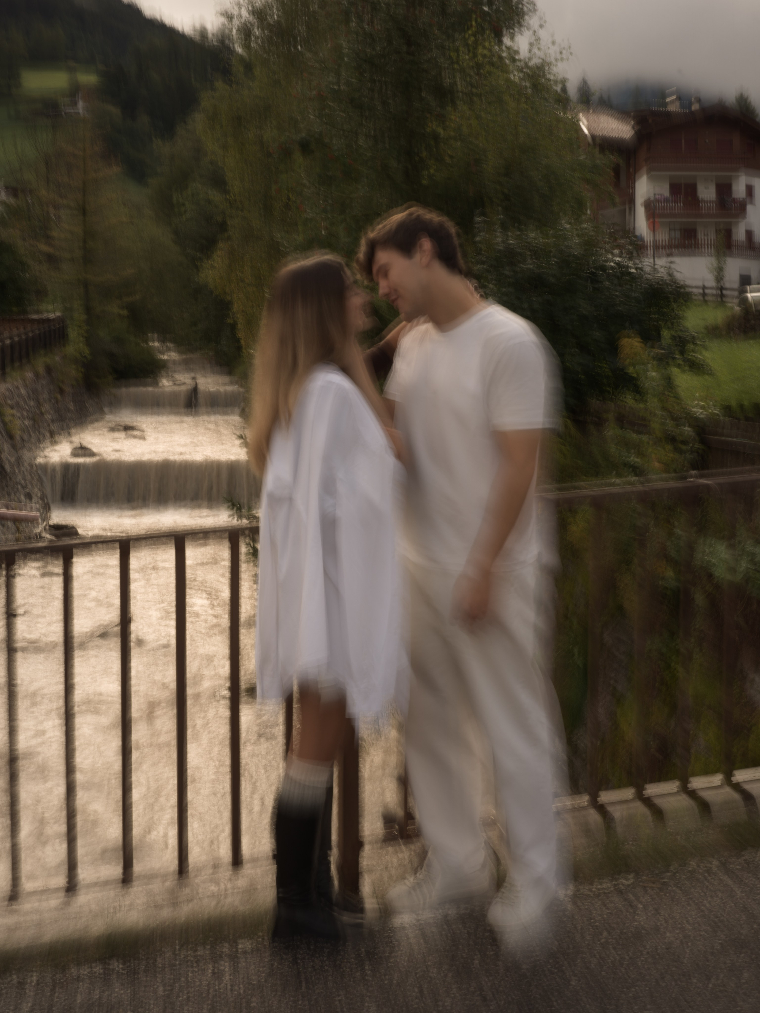 Professional Dolomites proposal photographer capturing a surprise engagement in Santa Maddalena, Val di Funes, one of the most beautiful mountain locations in Italy.