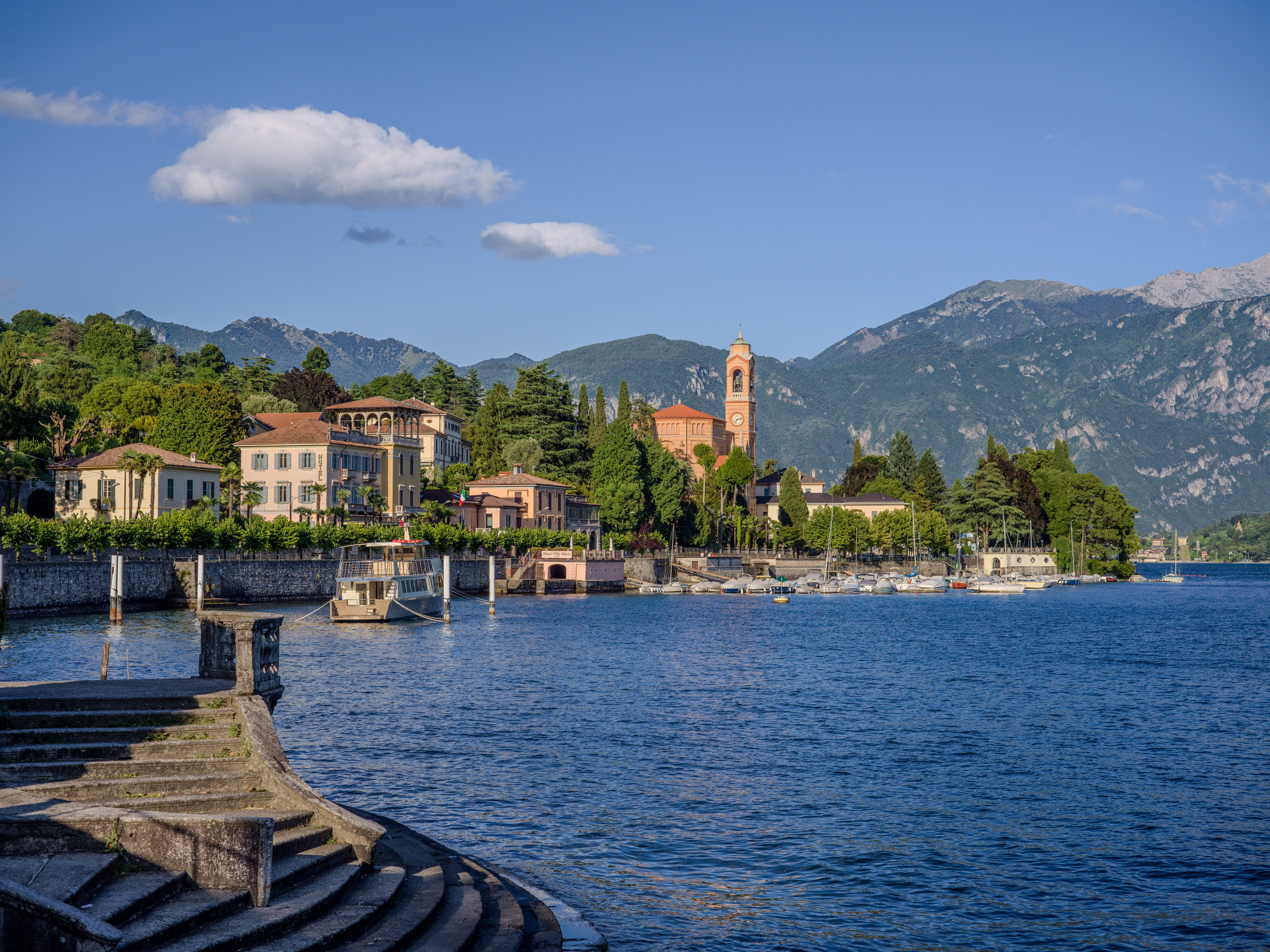 Tremezzo, Lake Como – lakefront view near Parco Civico Teresio Olivelli, a romantic location for proposal and elopement photography