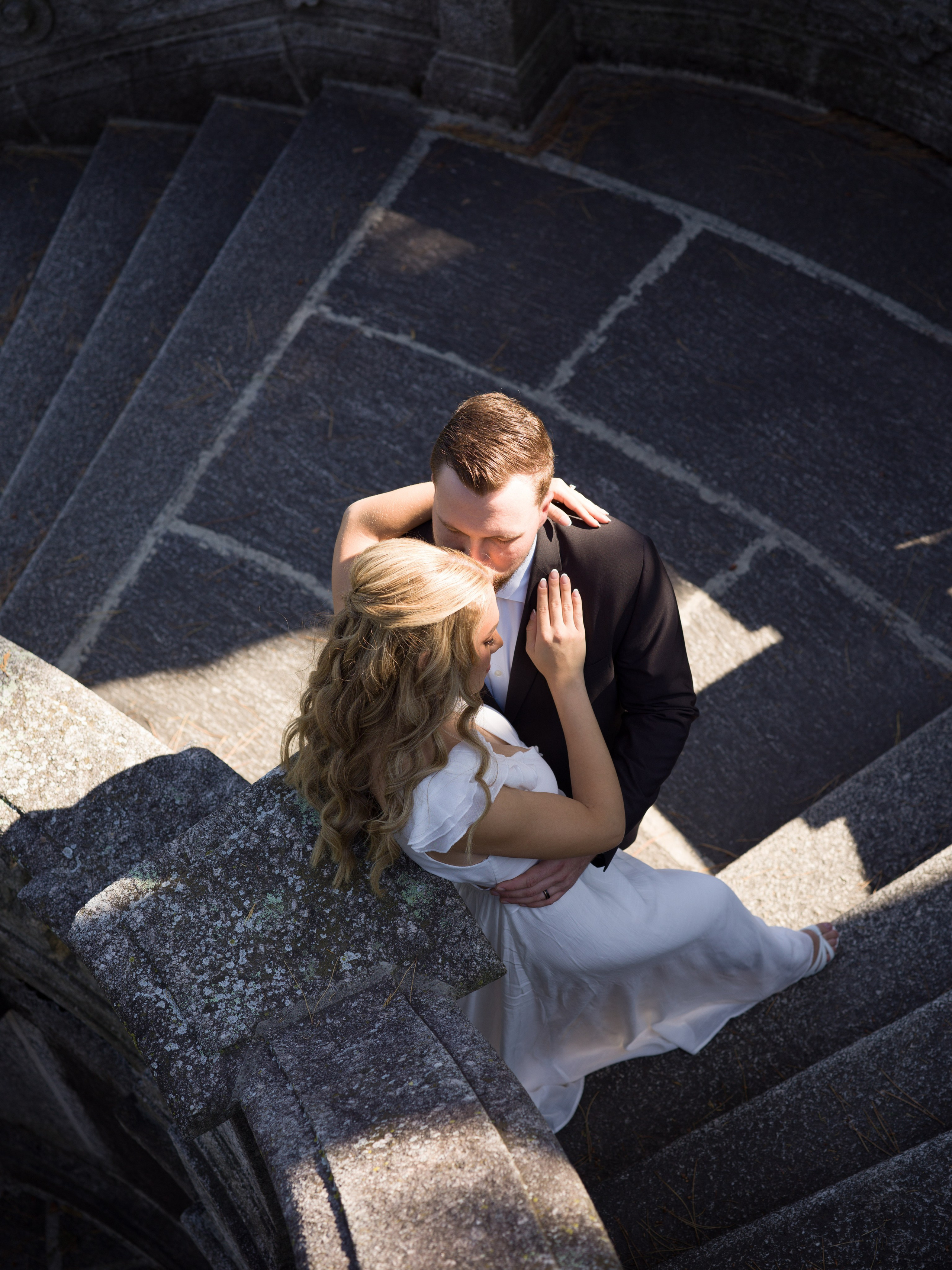 Emotional moment right after "yes" at a Lake Como proposal in Tremezzo park, captured by a proposal photographer