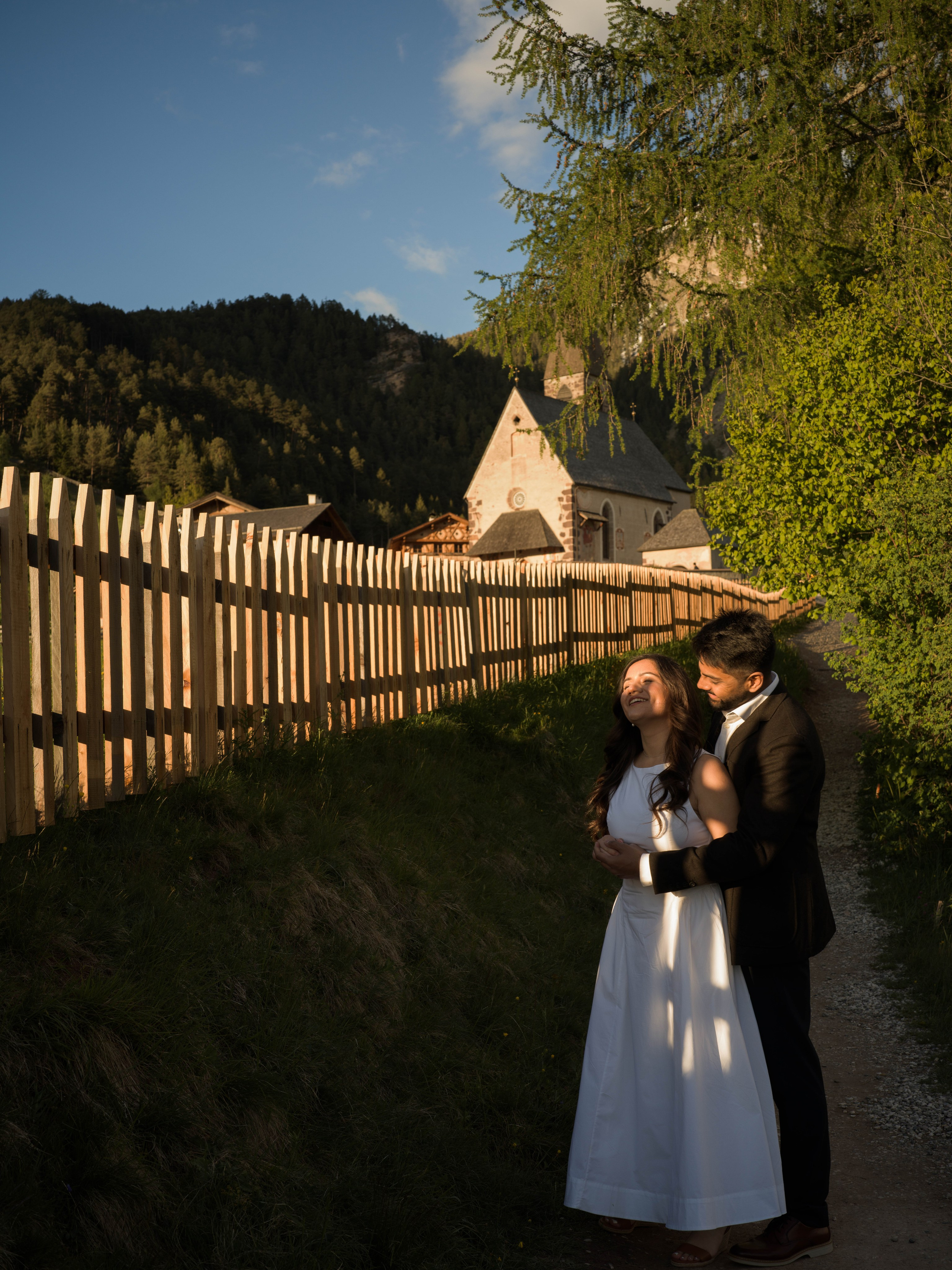 Santa Maddalena proposal photographer capturing a romantic engagement in Val di Funes