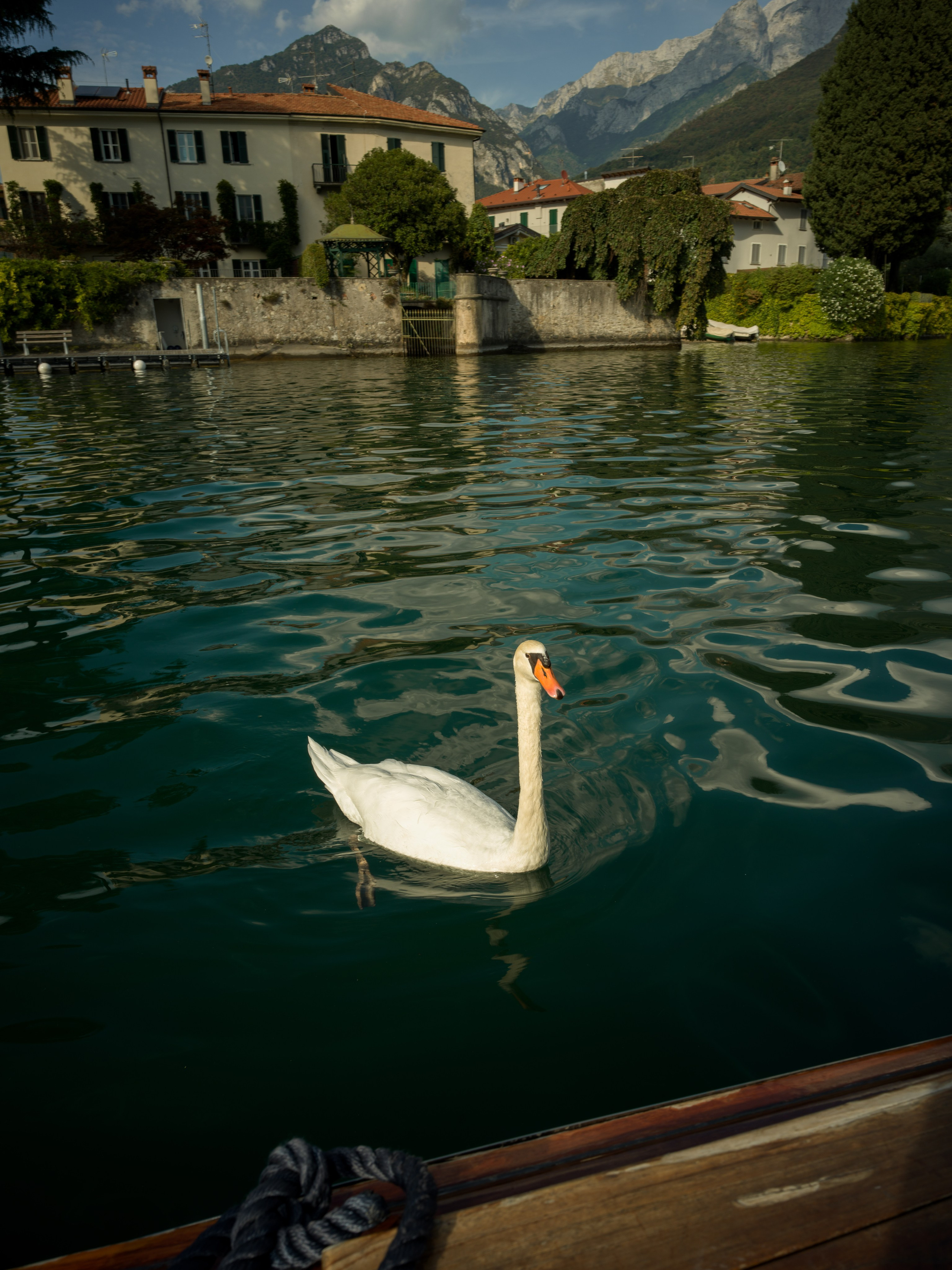 Intimate elopement in Lecco on Lake Como with couple photography on the water