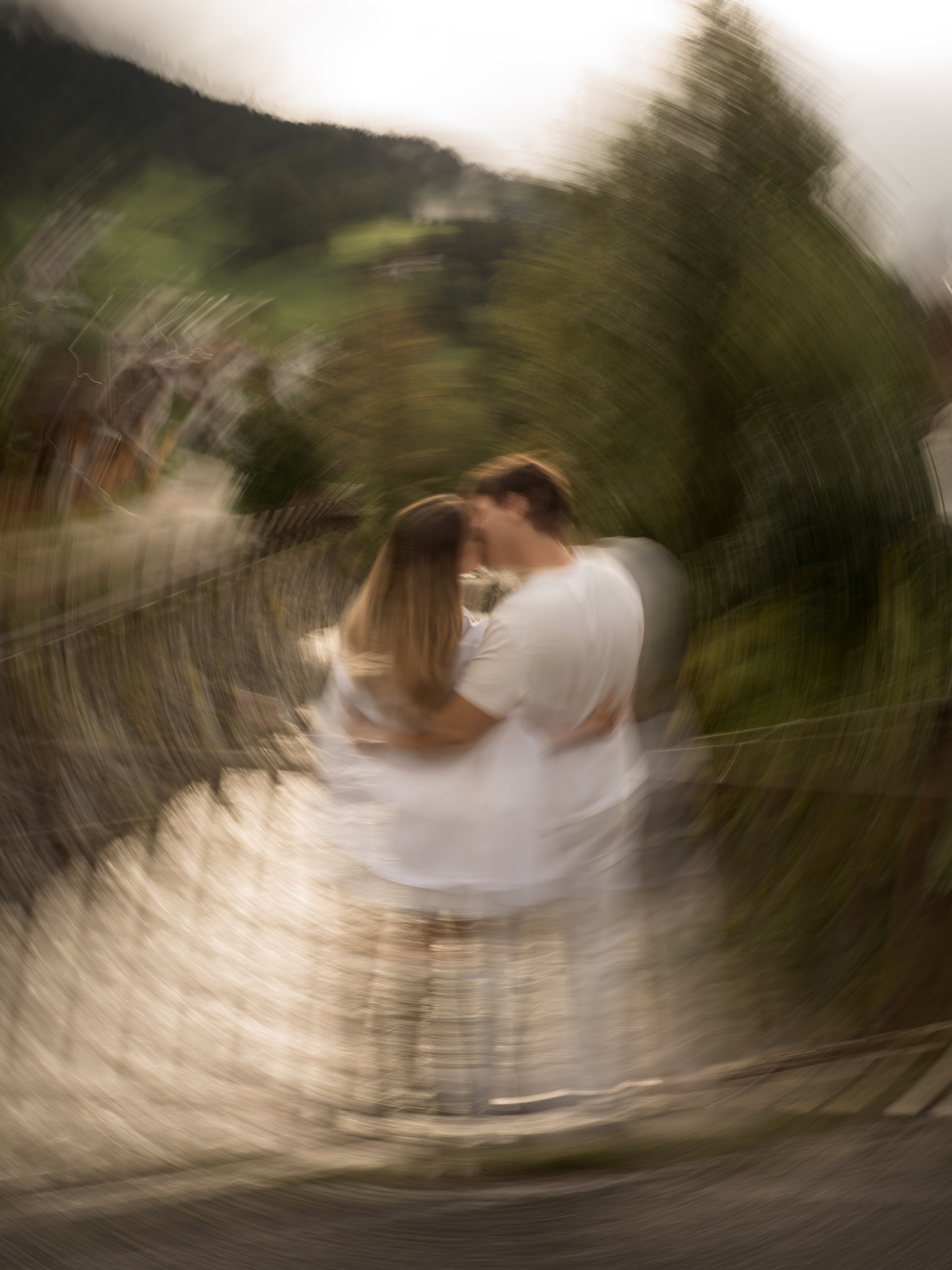 Sunrise marriage proposal in Santa Maddalena, Val di Funes, Dolomites, Italy, captured by a professional proposal photographer