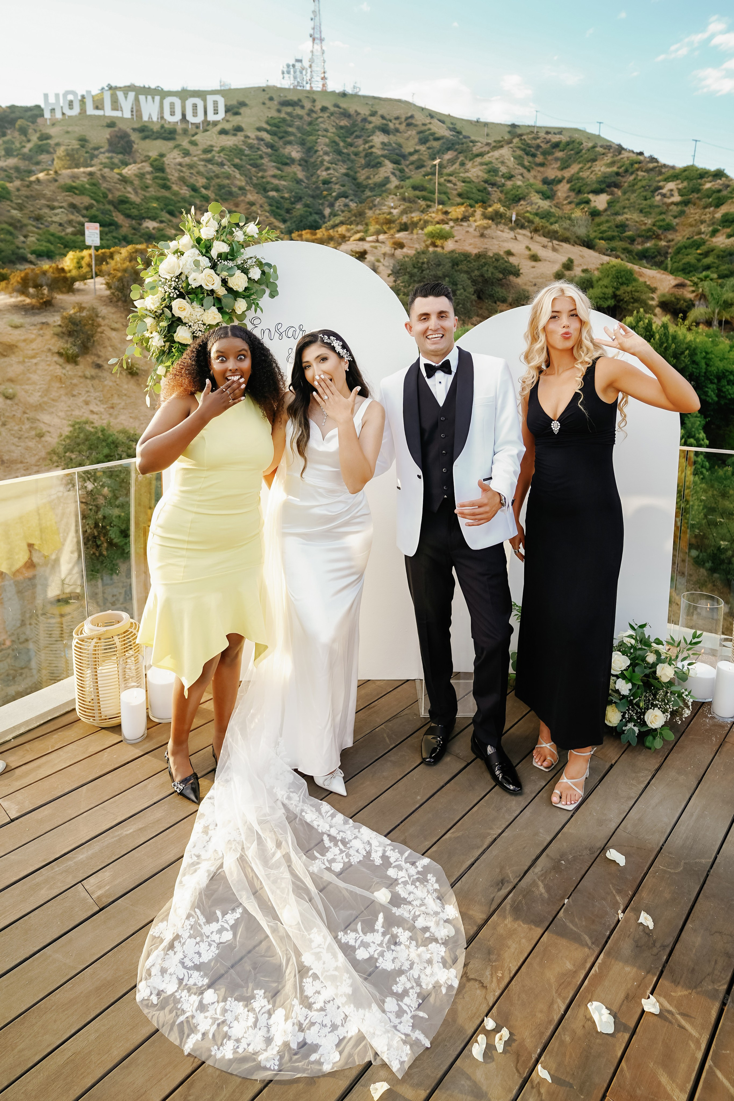 Wedding at the Hollywood Sign Venue, Los Angeles, California. Wedding Photography & Videography Team in California, Los Angeles, San Francisco, San Diego and Travel