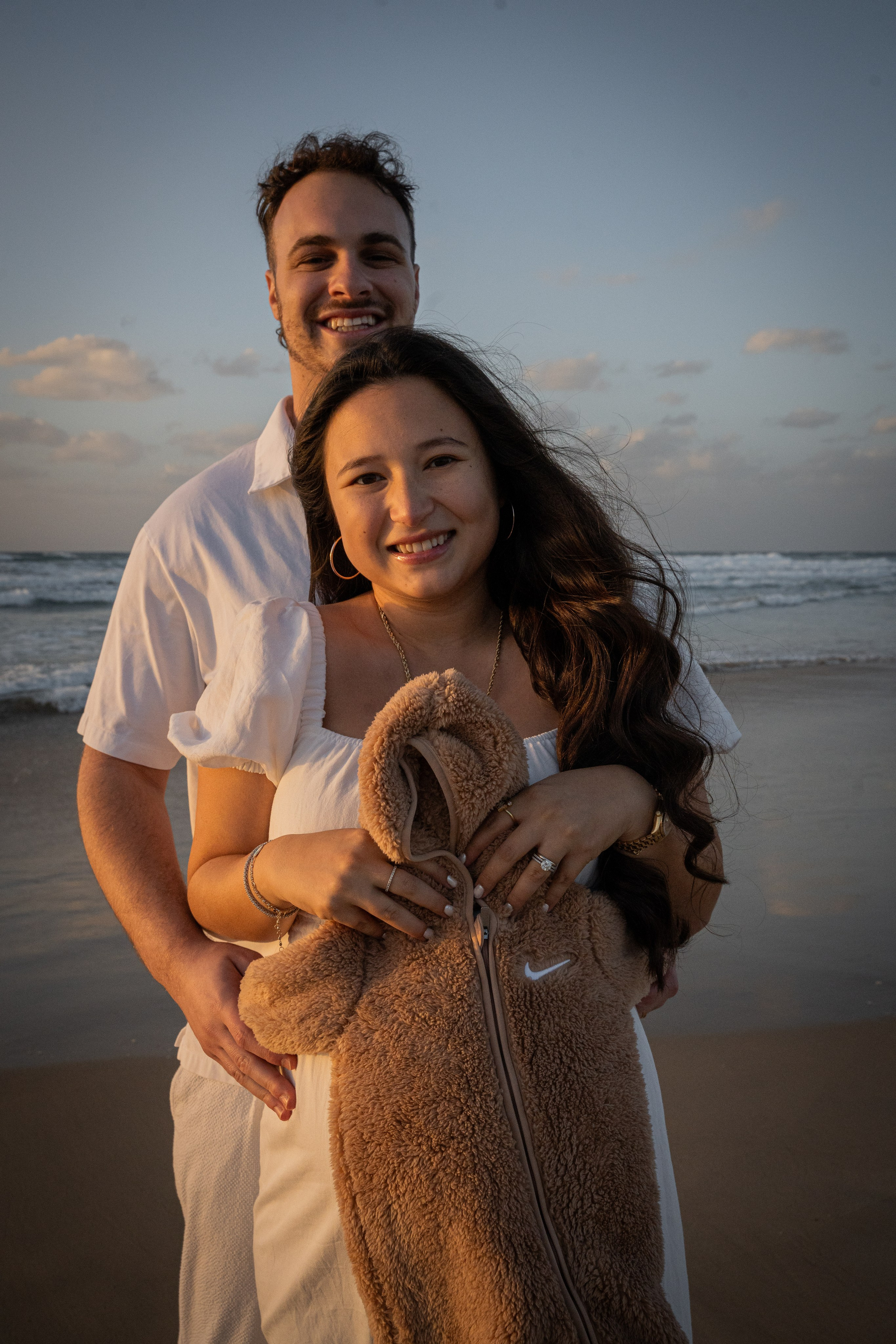 Naomi & Surli, Jaffa Beach, December 2025. Divign By Tehilah — Meaningful Graphic Design & Photography