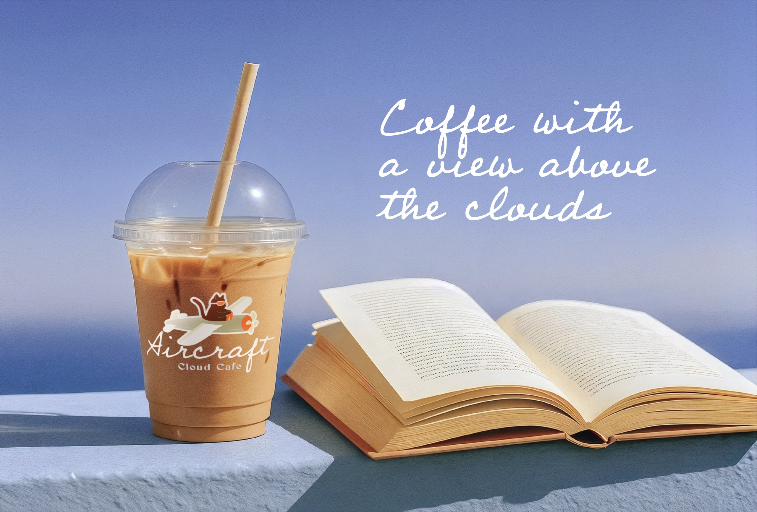 Aircraft Cloud Cafe. Helen Reveur | Illustrator & Brand Designer | Ready-Made & Custom Illustrations