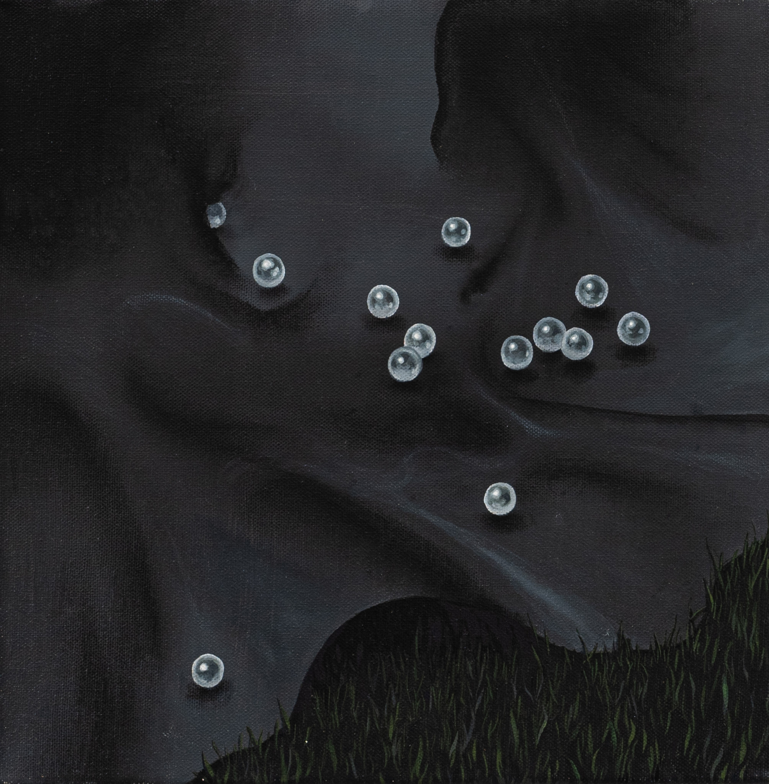 Scène.2023.30x30cm.Peinture à l’huile sur toile