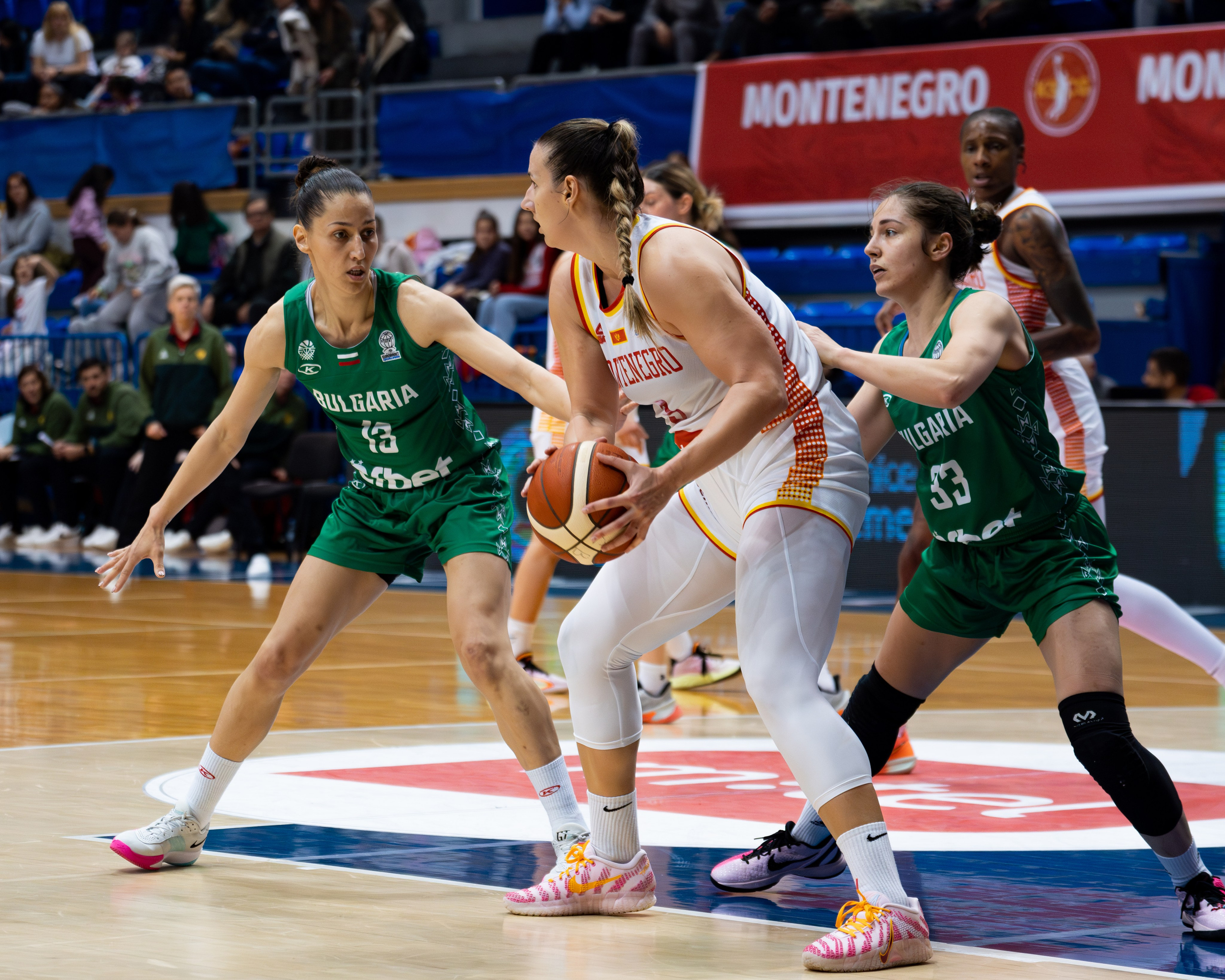 EuroBasket 2027 qualification Montenegro vs Bulgaria. Sports photography