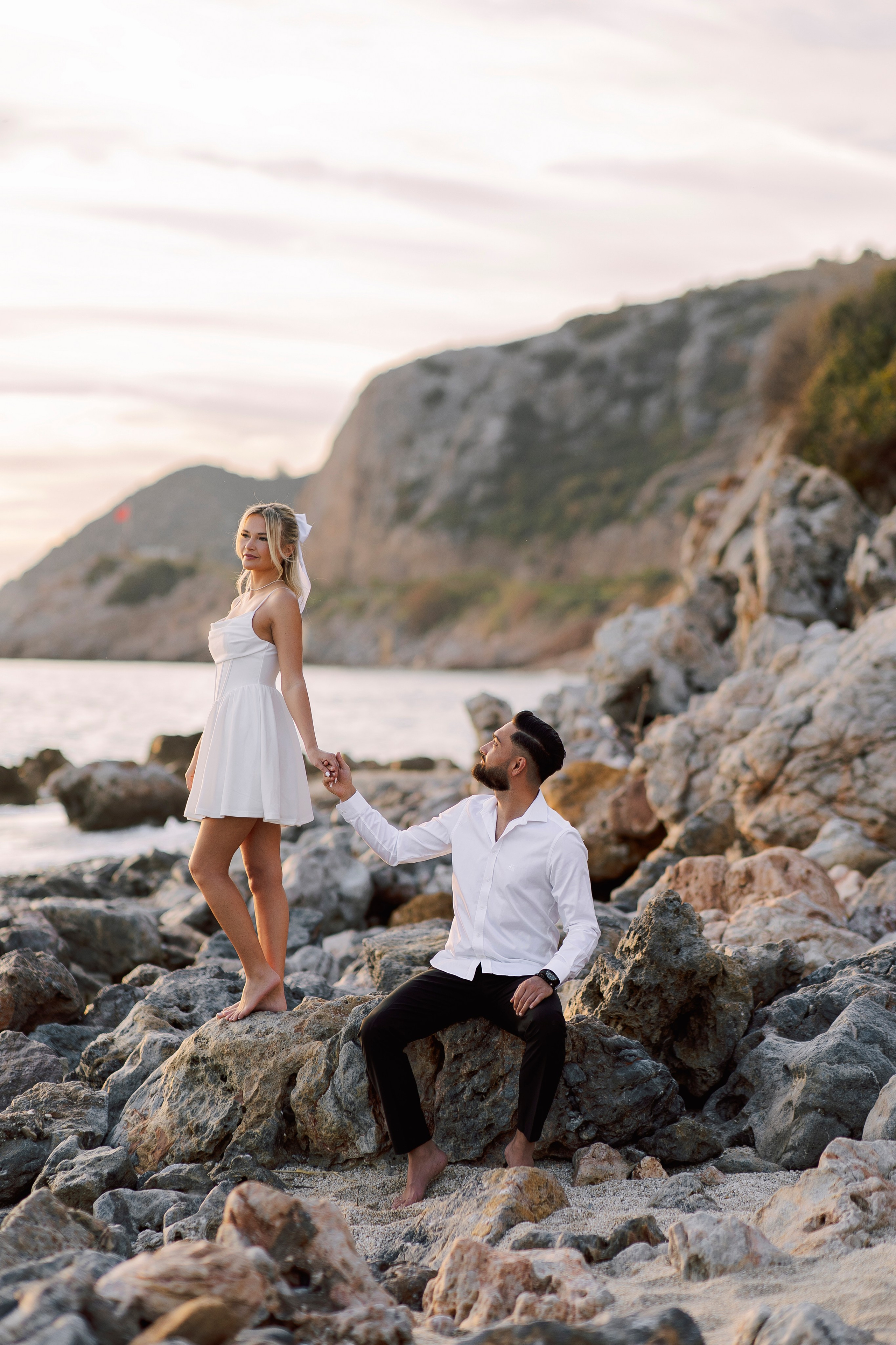 Пляжная фотосессия в Алании на закате | Съемка для пар. Алсу Девели | Свадебный и семейный фотограф в Турции Алании, Алания, Аланья, Сиде, Белеке, Анталия