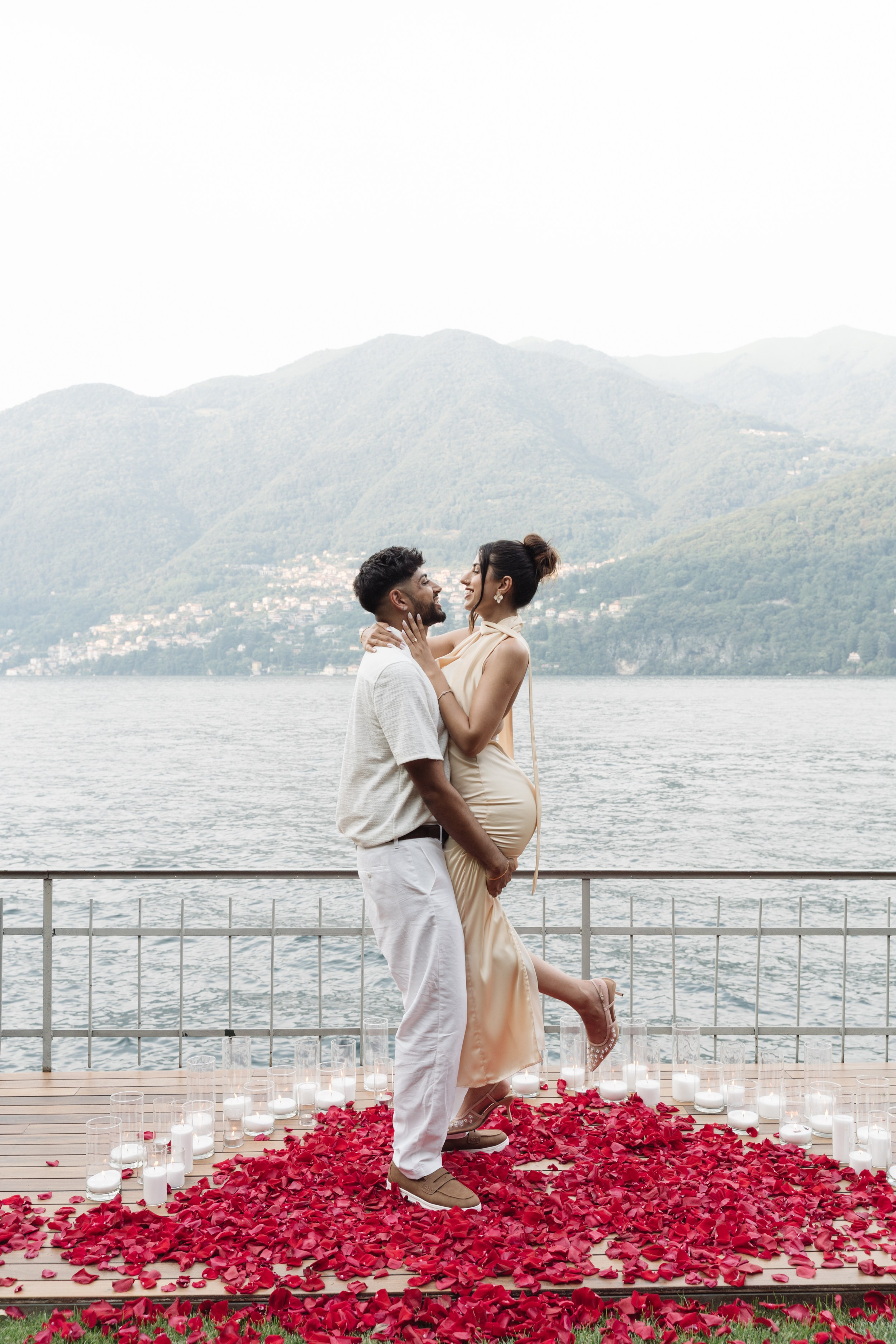 Lake Como Romantic Proposal. Lake Como Proposal Photographer | Surprise Proposals & Engagements