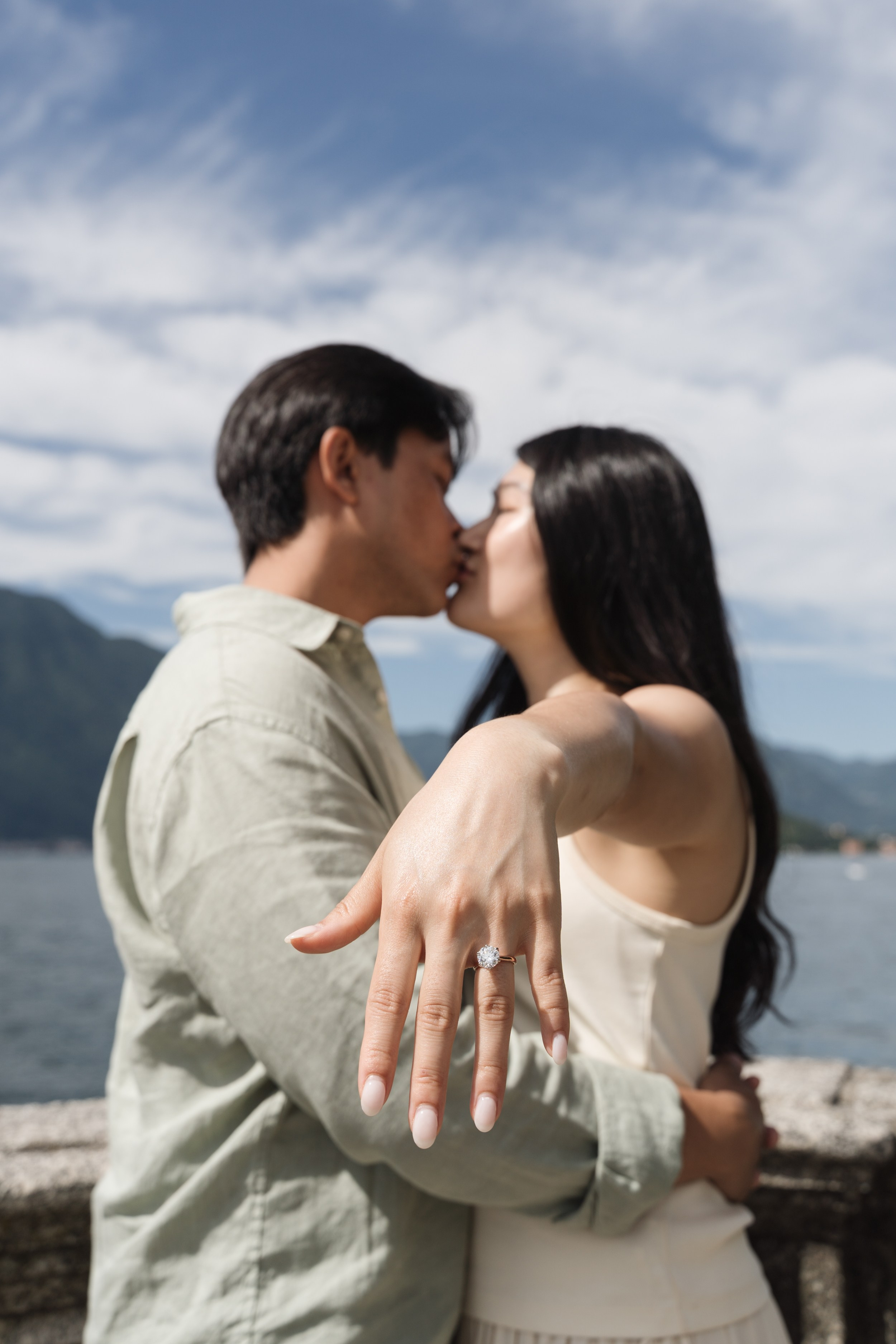 Tremezzo Sunrise Proposal. Lake Como Proposal Photographer | Surprise Proposals & Engagements
