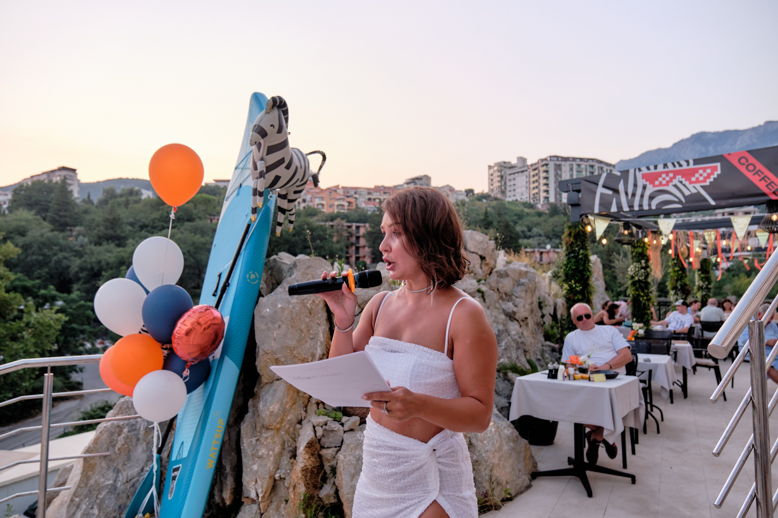 Photo report from the Zebra Restaurant’s birthday celebration. Becici, Montenegro. Photographer, photo artist Alena Novgorodtseva