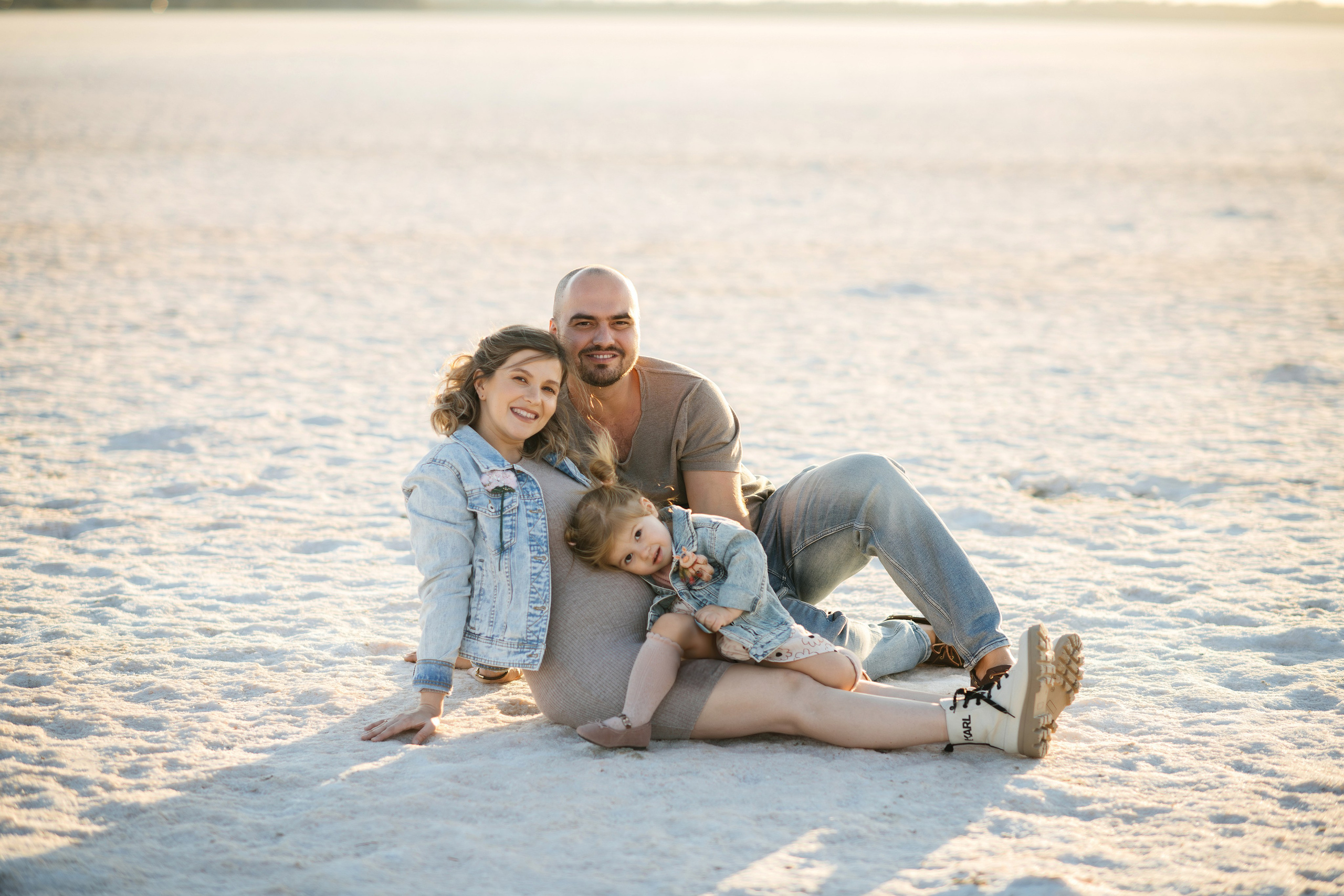 На соленом озере. Фотограф на Кипре