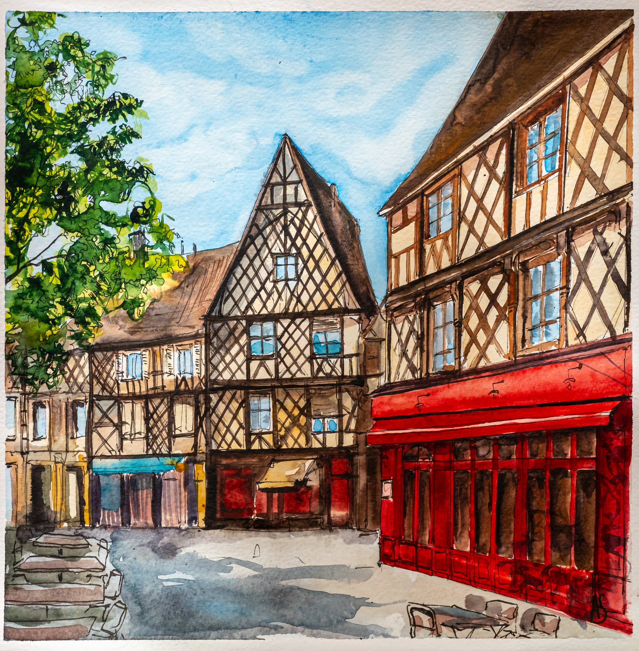 Urban views. Angelina Sorokopud. Artist in Strasbourg