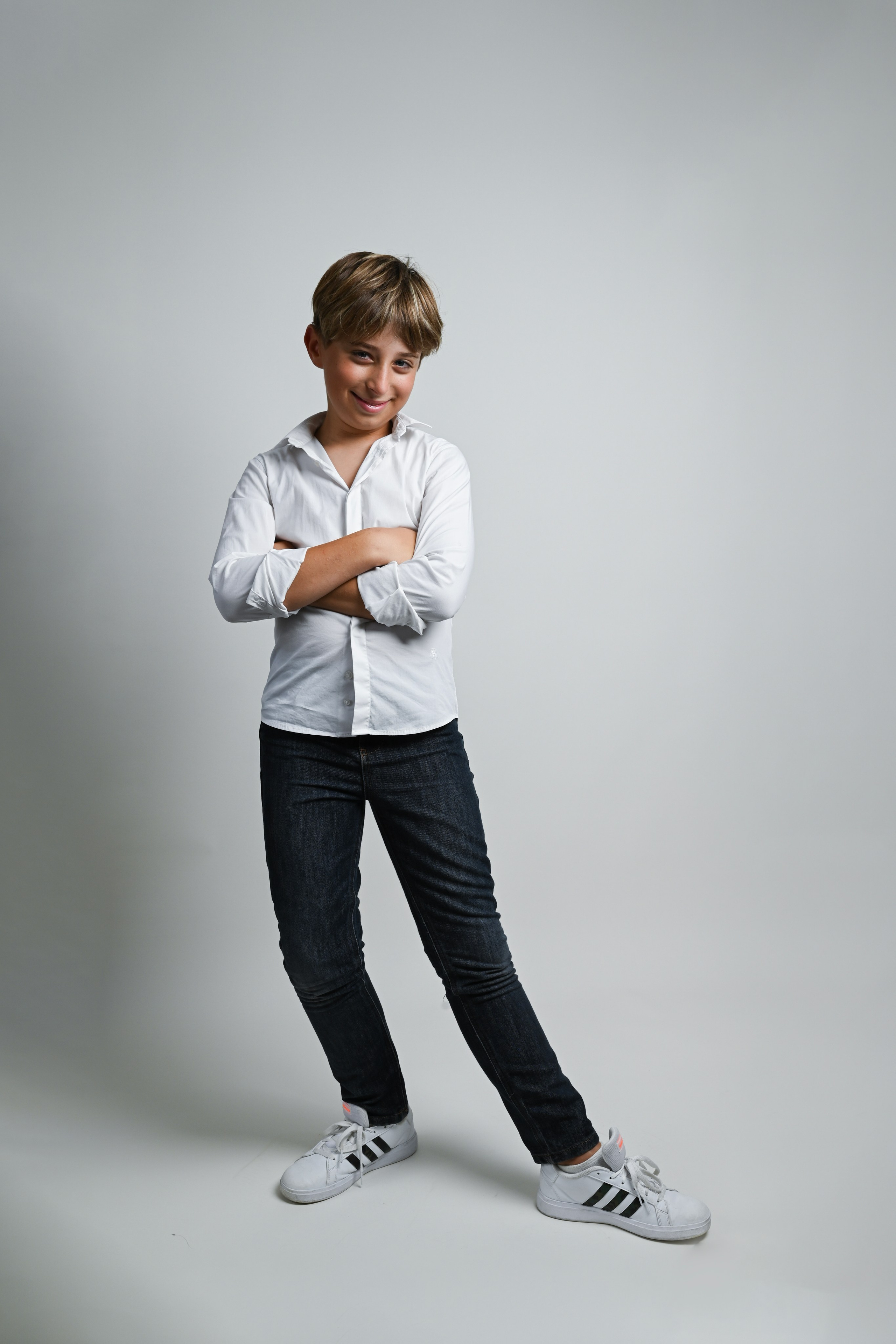 Photo Shooting in studio mother with son