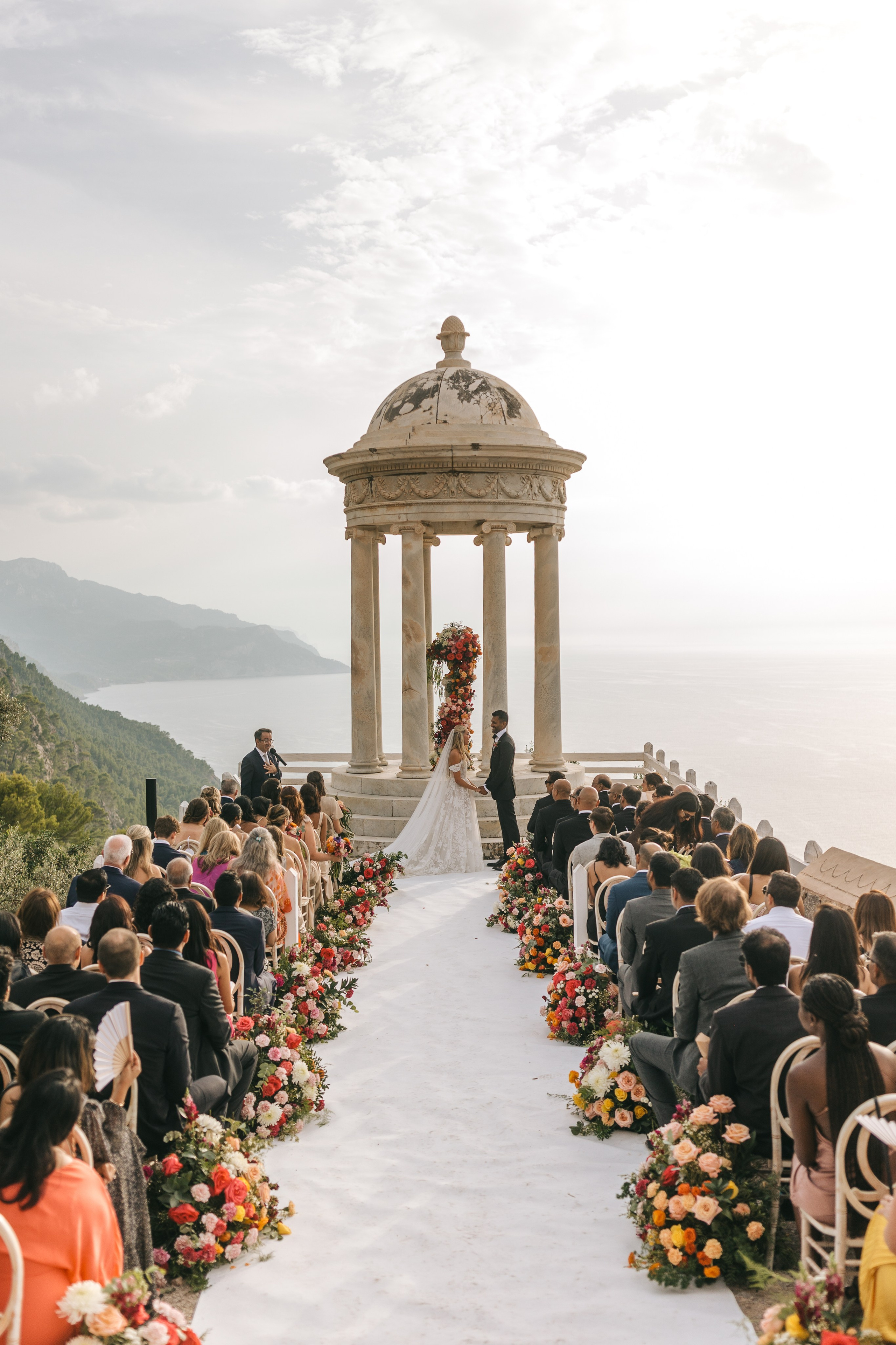 Mallorca venue Son Marroig for this LA Wedding Ceremony. Wedding Celebrant in Mallorca Iban Collin
