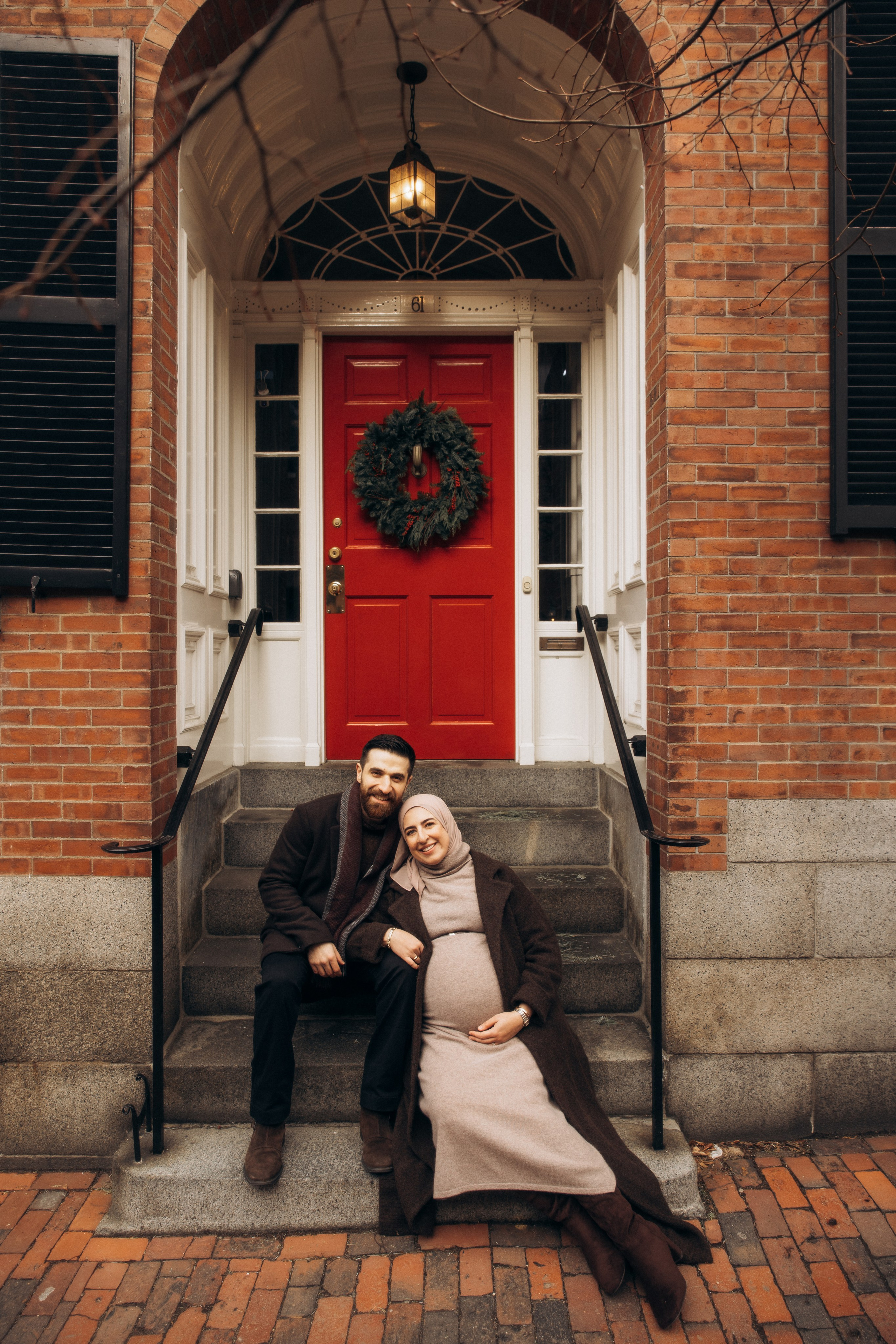 Winter Pregnancy Photoshoot | Bacon Hill, Boston