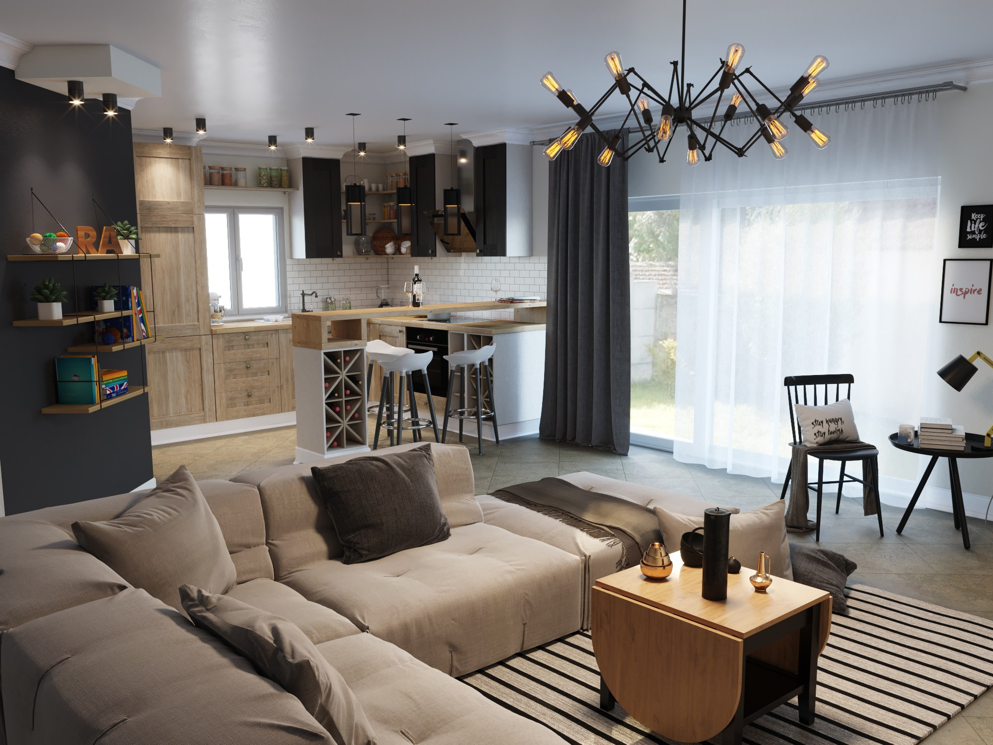 Кухня «Необычный кантри». ROMAN VISUAL| СОЗДАНИЕ ВЫСОКОКАЧЕСТВЕННОЙ 3D-ВИЗУАЛИЗАЦИИ