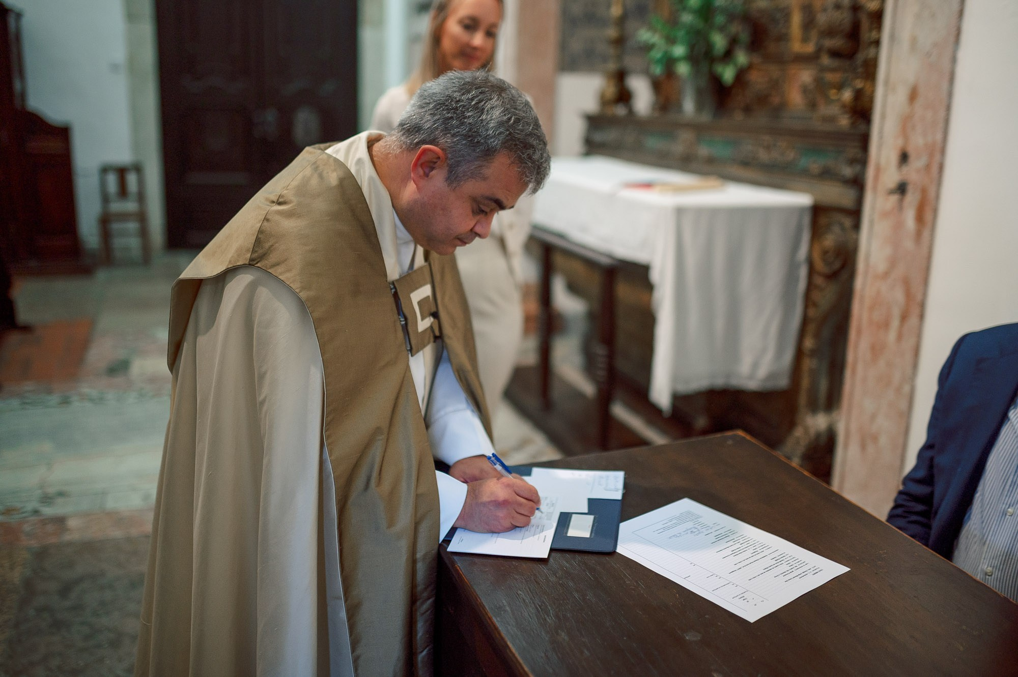 photography of a Catholic baptism in Lisbon