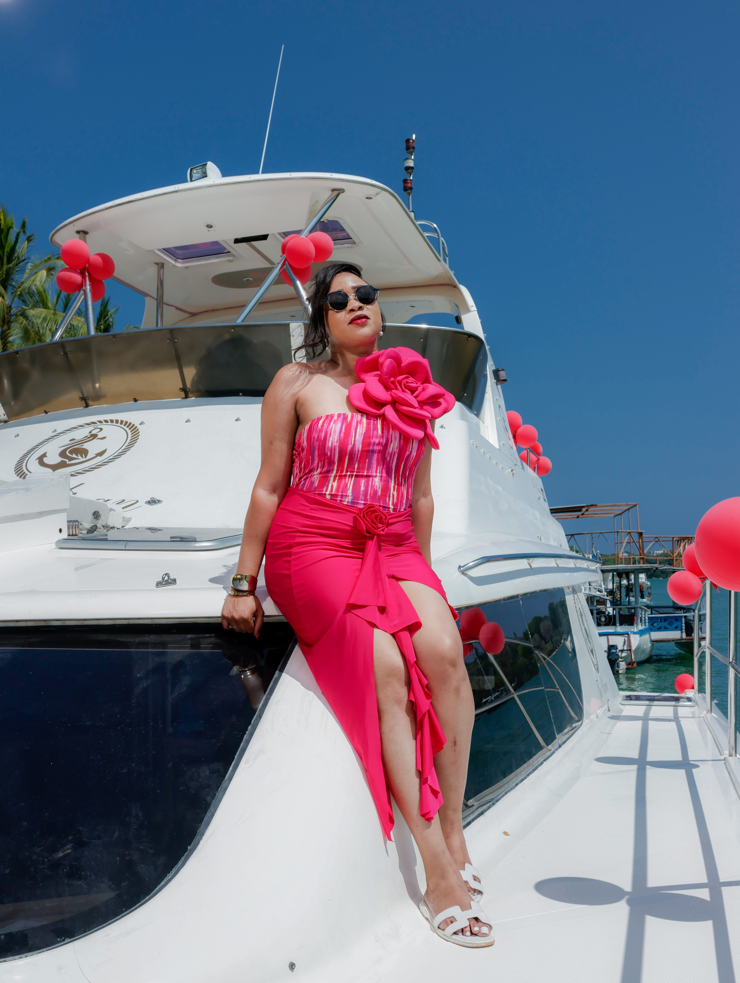Emily Yacht Cruise Birthday Shoot. A creative consultant based in Mombasa, Kenya