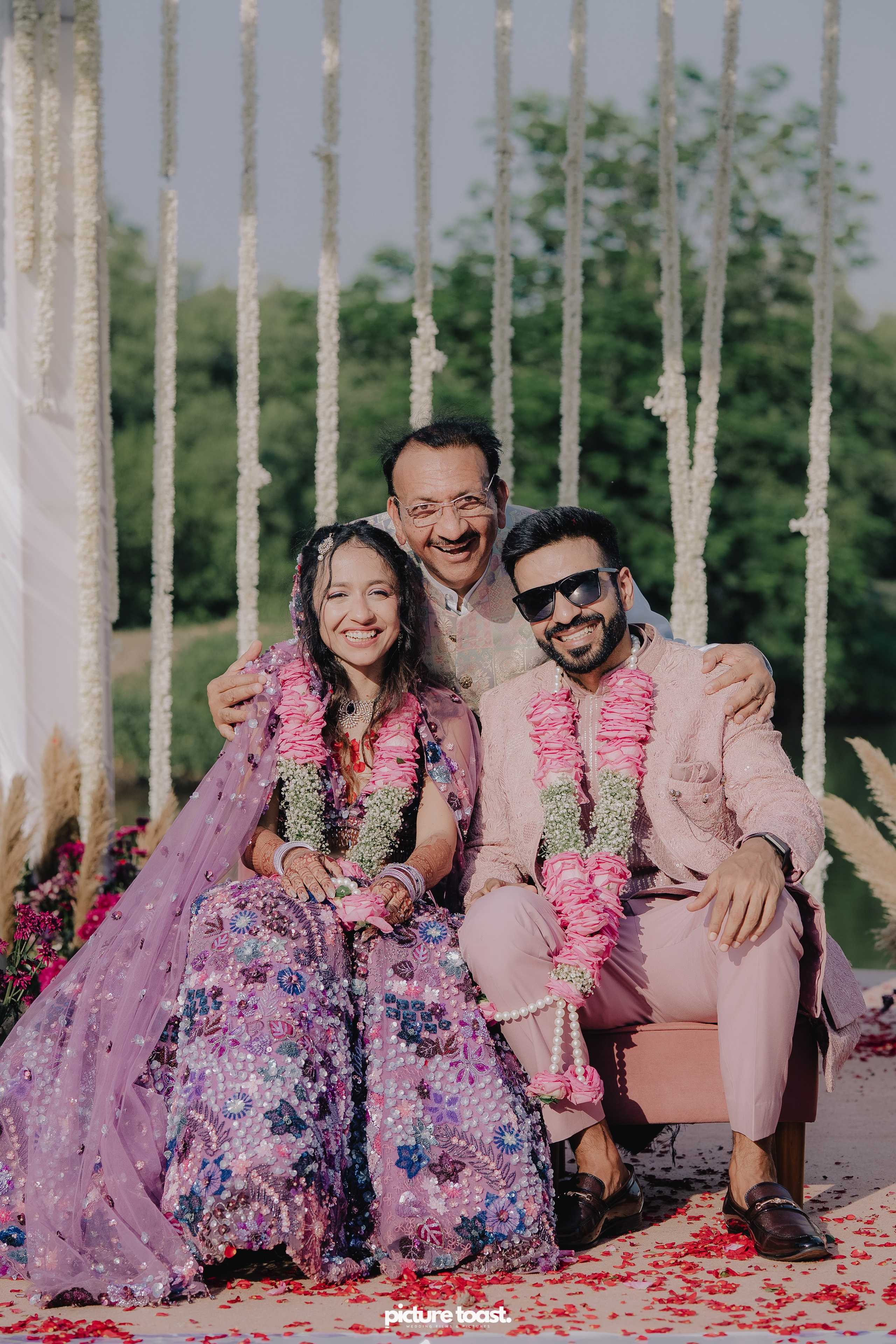 Varamala Ft. Barbie & Aneesh. Fine art Wedding Photographers in India & Canada