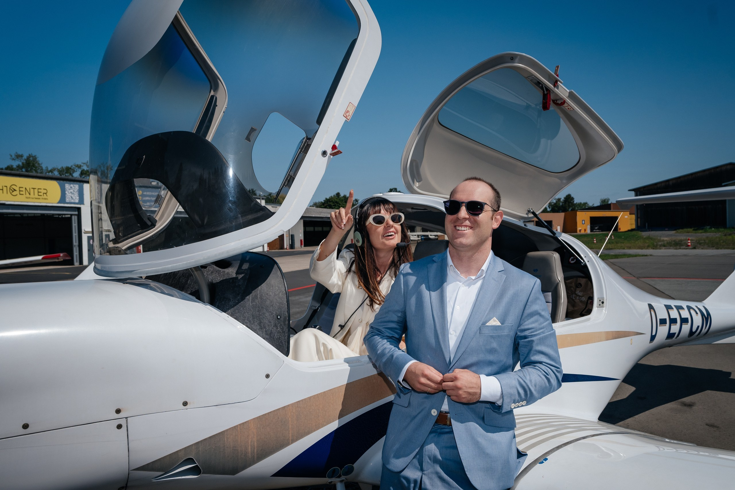 bridal couple photoshoot at airport