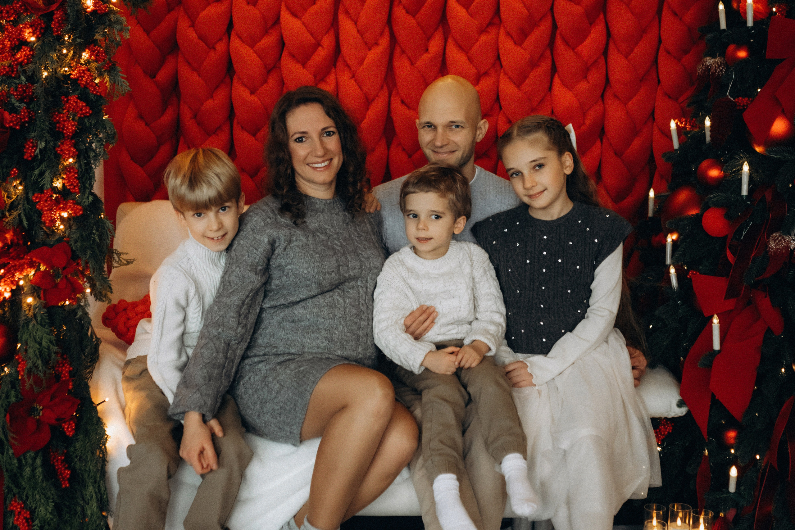 Новогодняя фотосессия в студии. Семейный фотограф Лейпциг, Германия