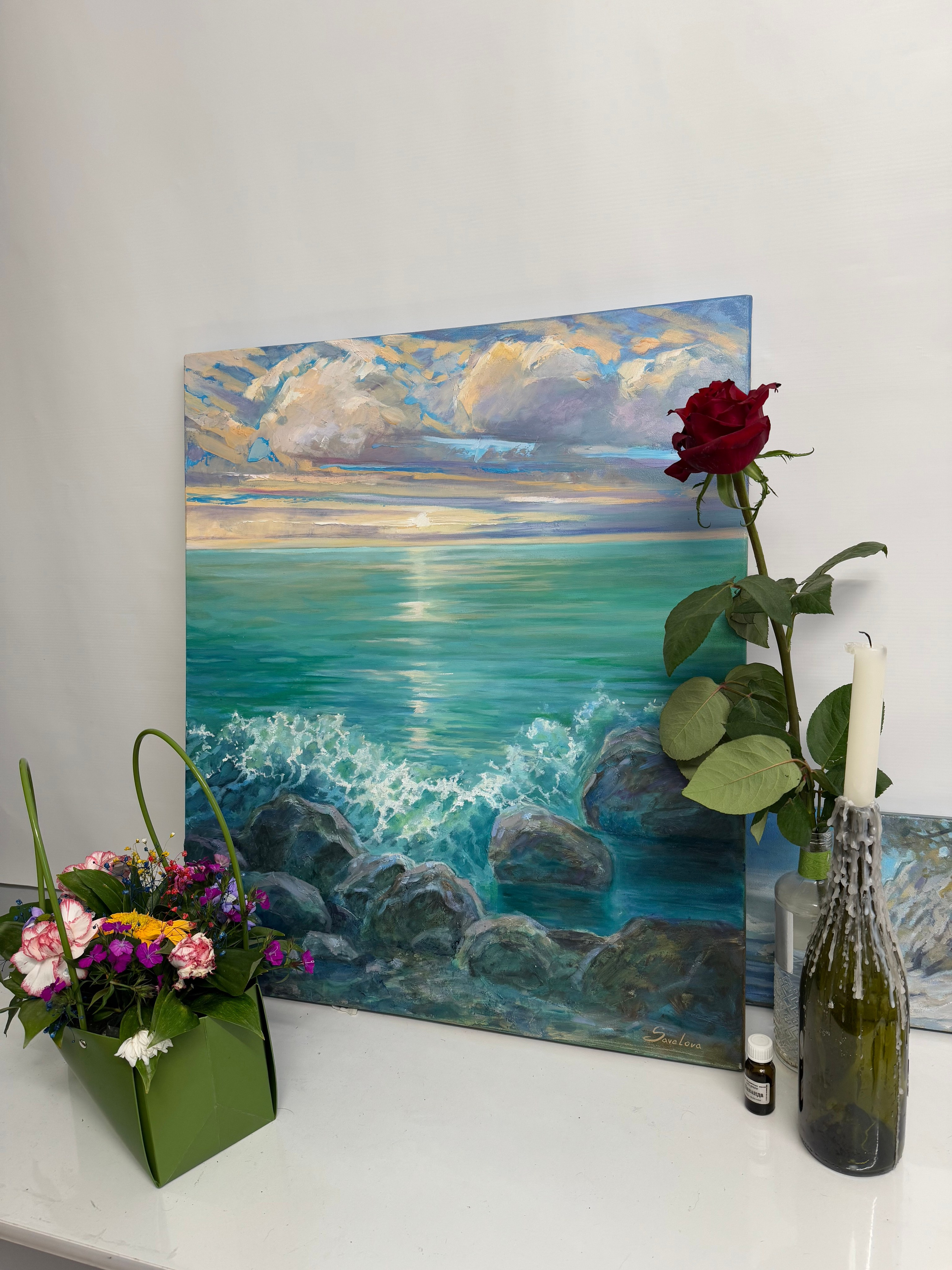 «Green sea». Художник живописец Савелова Ольга