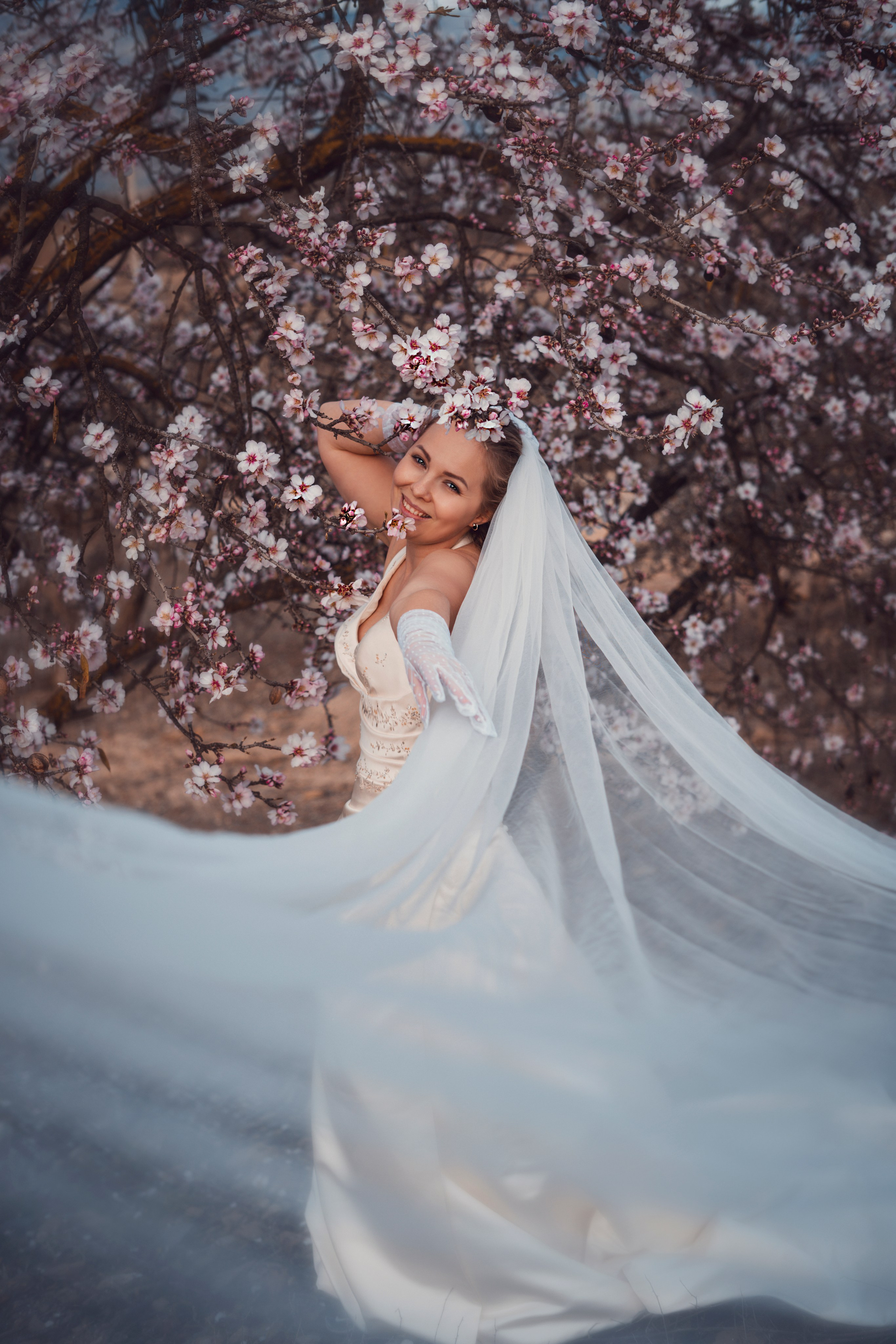 Свадебная прогулка в цветущем миндале. Анастасия Благова — Твой фотограф в Малаге 🇪🇸