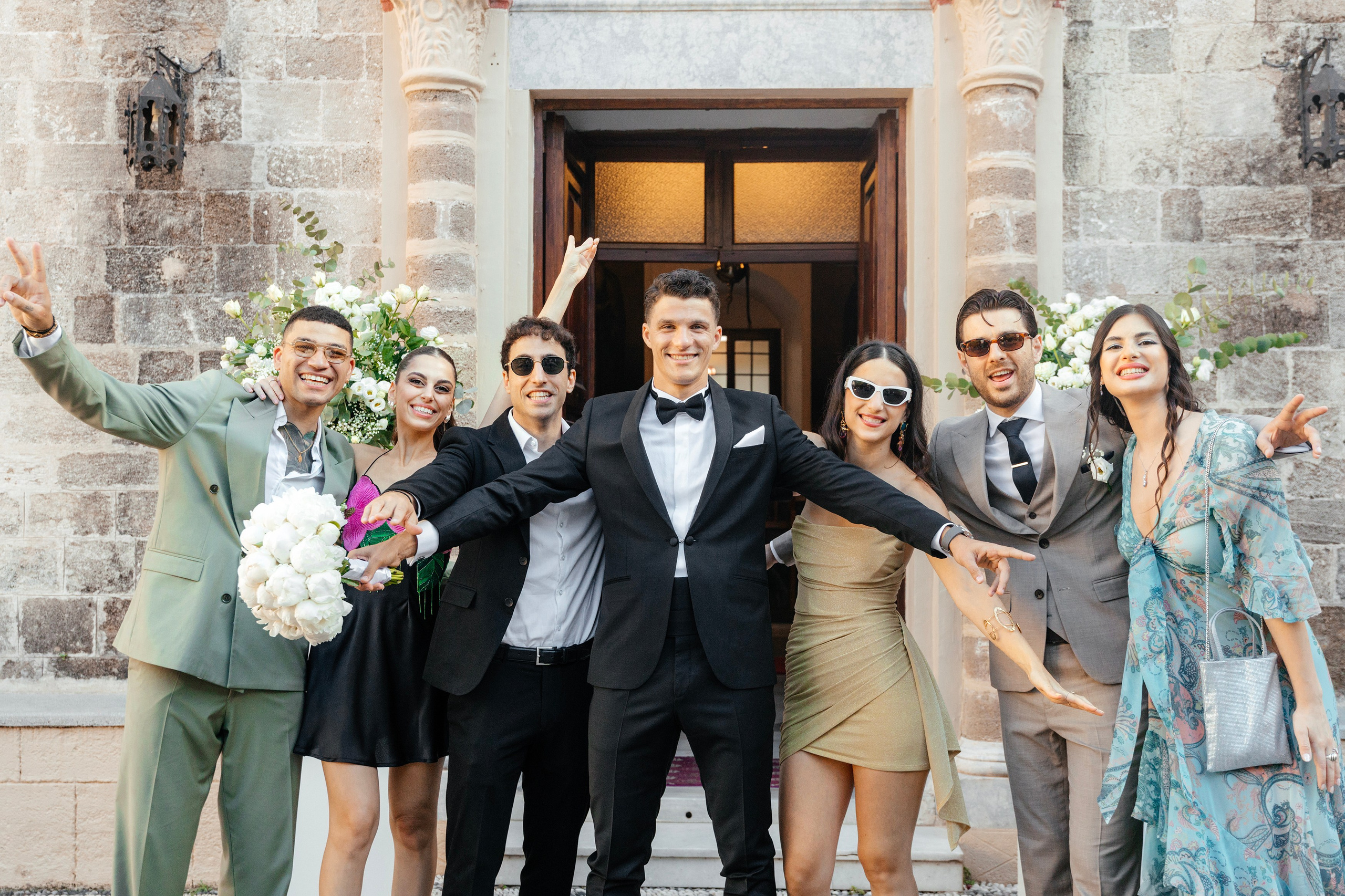 Guests at the wedding.  Rhodes Greece