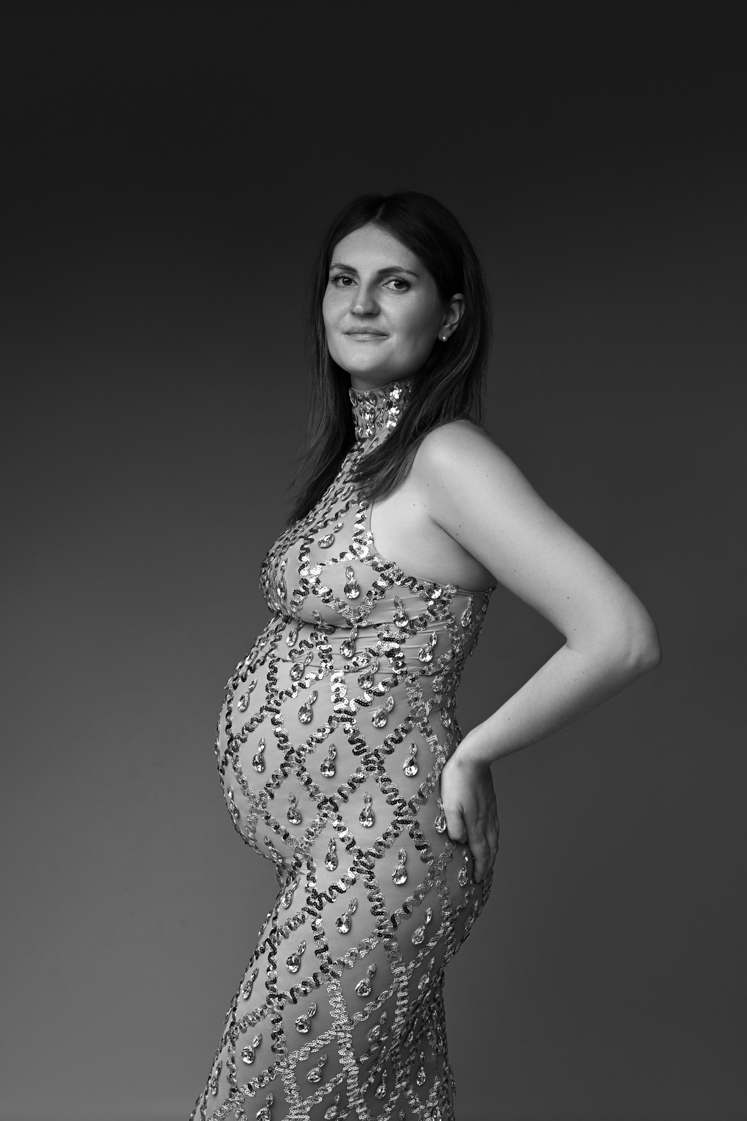 Glamouröses Babybauch-Shooting, Fotografin in Düsseldorf, Aachen und Köln