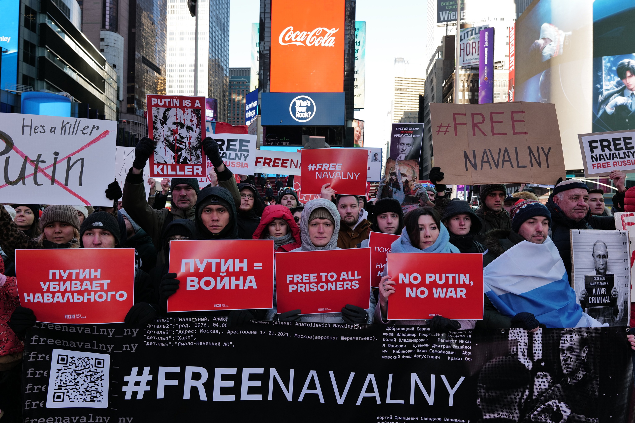 Rallies of team Navalny NY. Photographer New York / Los Angeles