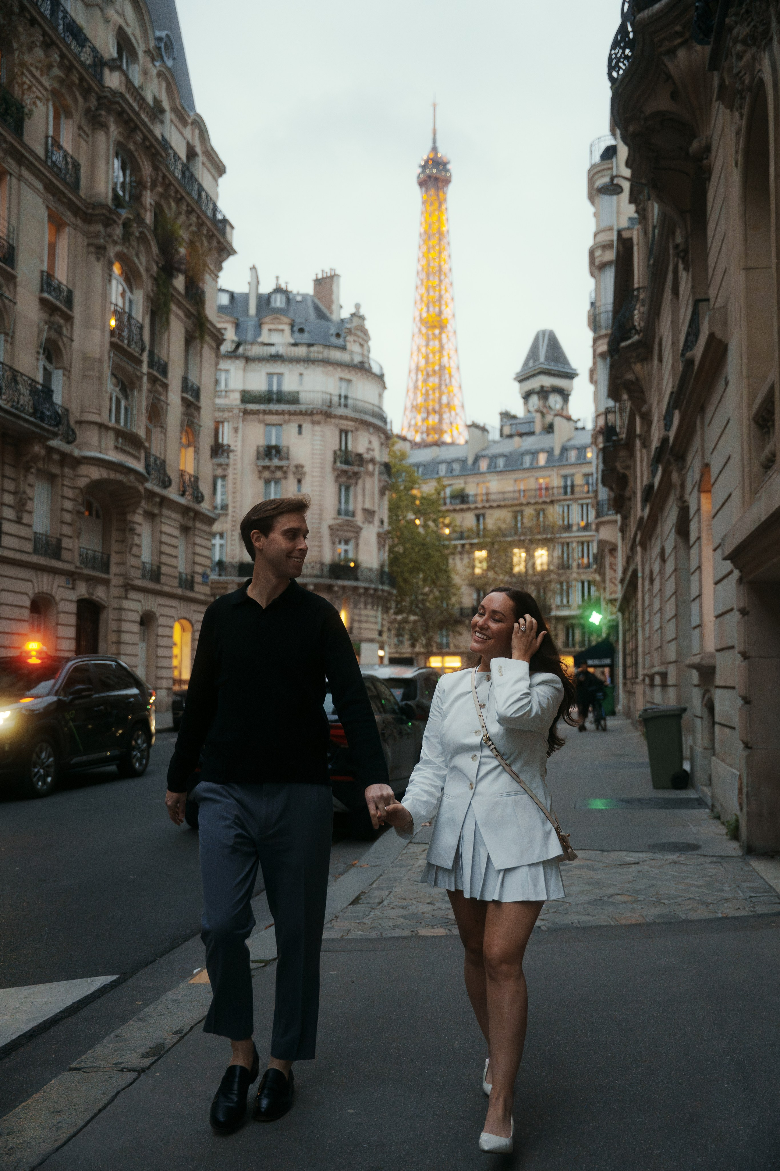 Alyssa & Dane — Fall, Evening, Eiffel Tower. Фотограф в Париже Полина Осипова