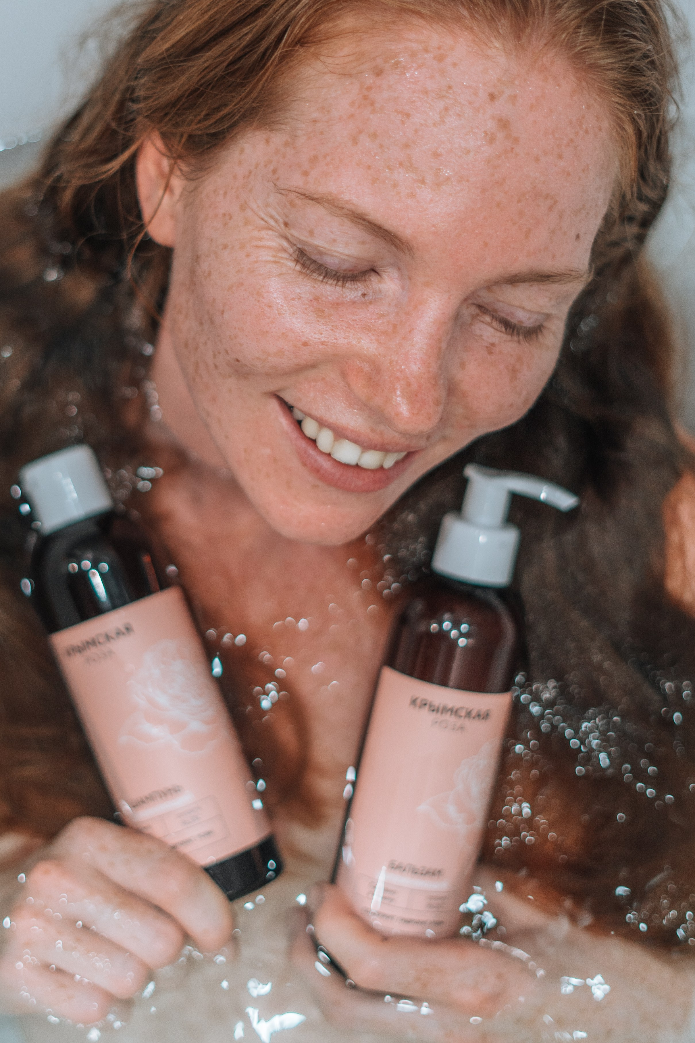 Model  closed eyes, creating a peaceful and introspective mood. Her hair is styled elegantly, and her makeup enhances her natural features. The photograph focuses on the harmony between her hair, makeup, and accessory, creating a cohesive and sophisticated look.